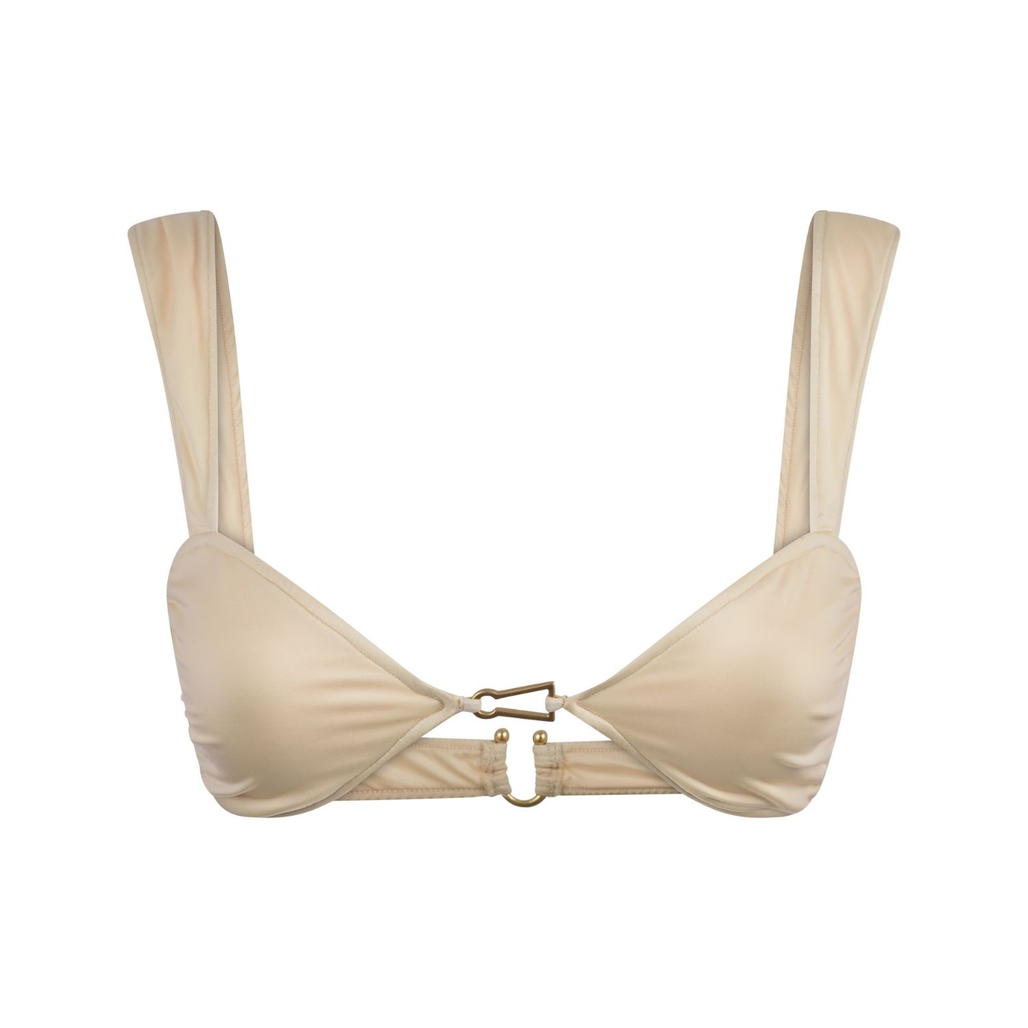 Women's Neutrals Lola Bikini Top In Cream | Small | Bianca Resortwear
