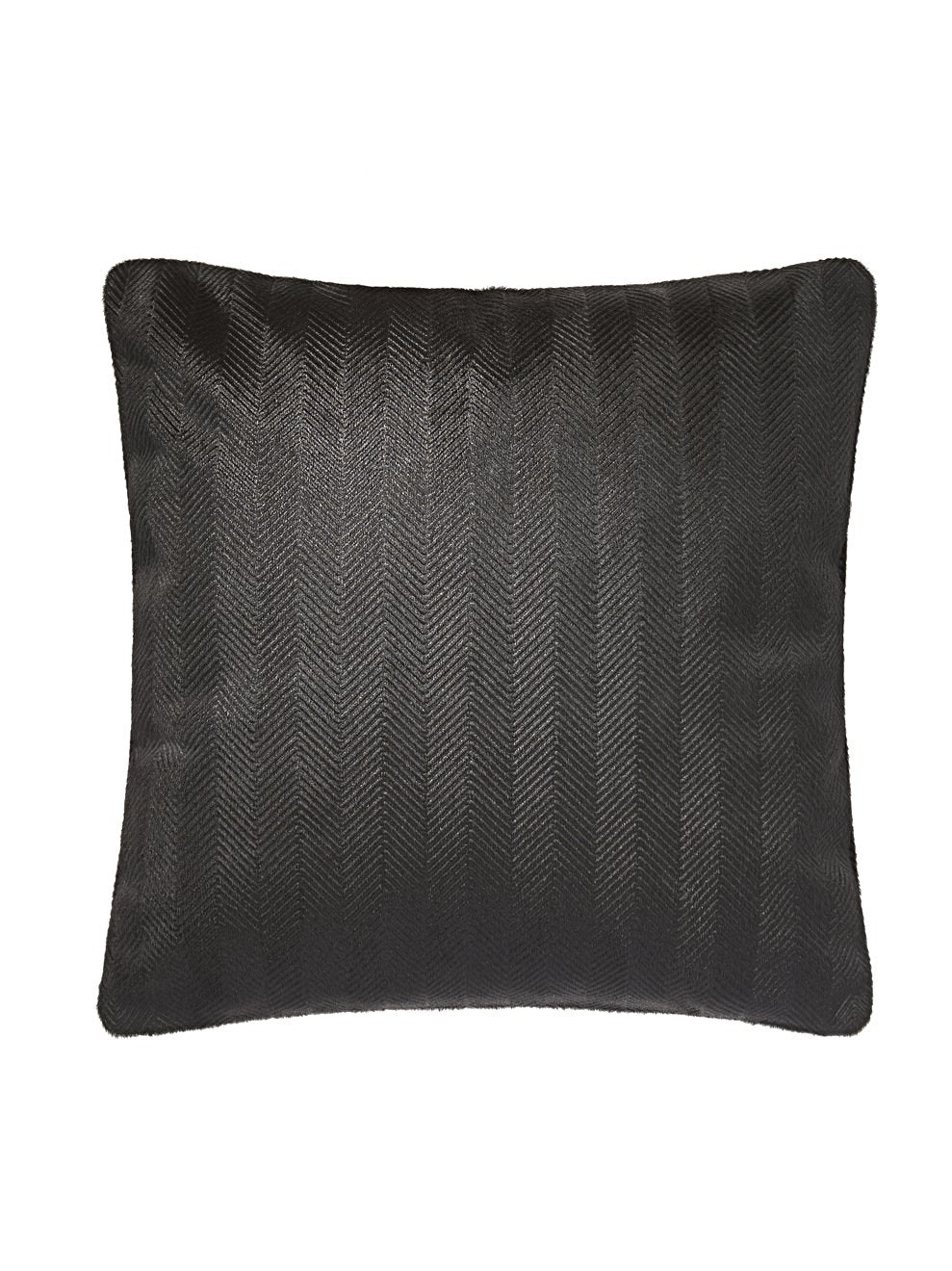 Black Fitzgerald Hair-On-Hide Cushion One Size Fameed Khalique Ltd