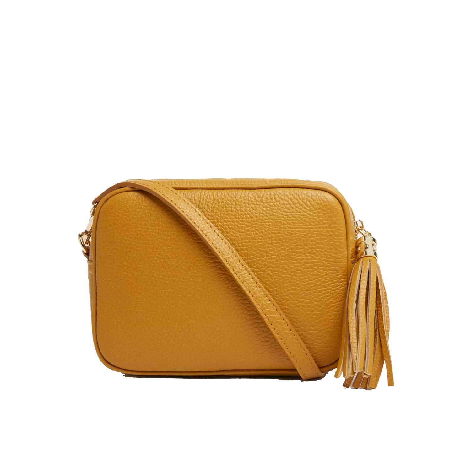 Betsy & Floss Women's Yellow / Orange Verona Crossbody Tassel Bag In Mustard In Yellow/orange