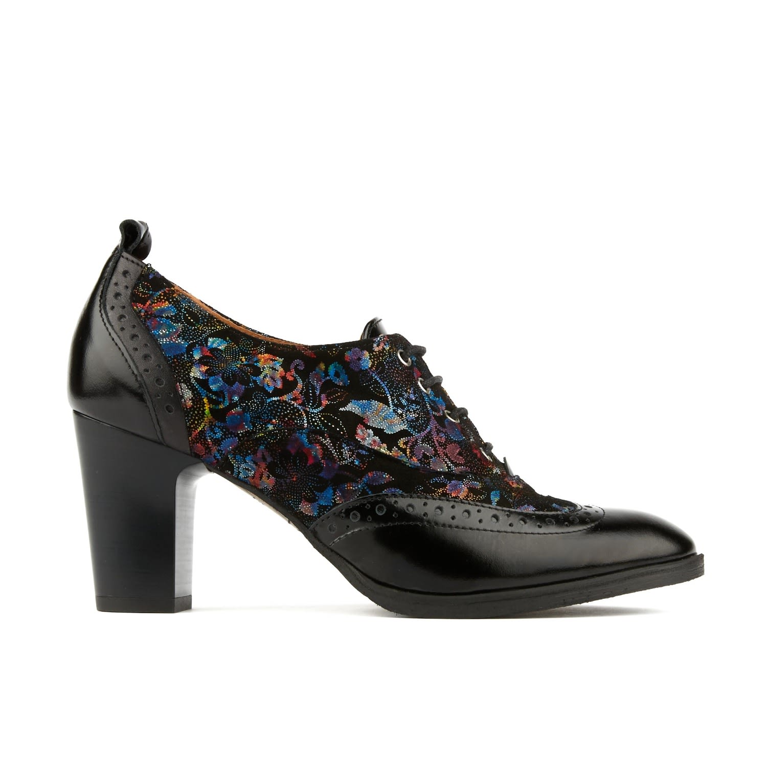 Embassy London Usa Casino - Black Flower - Womens Designer Heels In Black