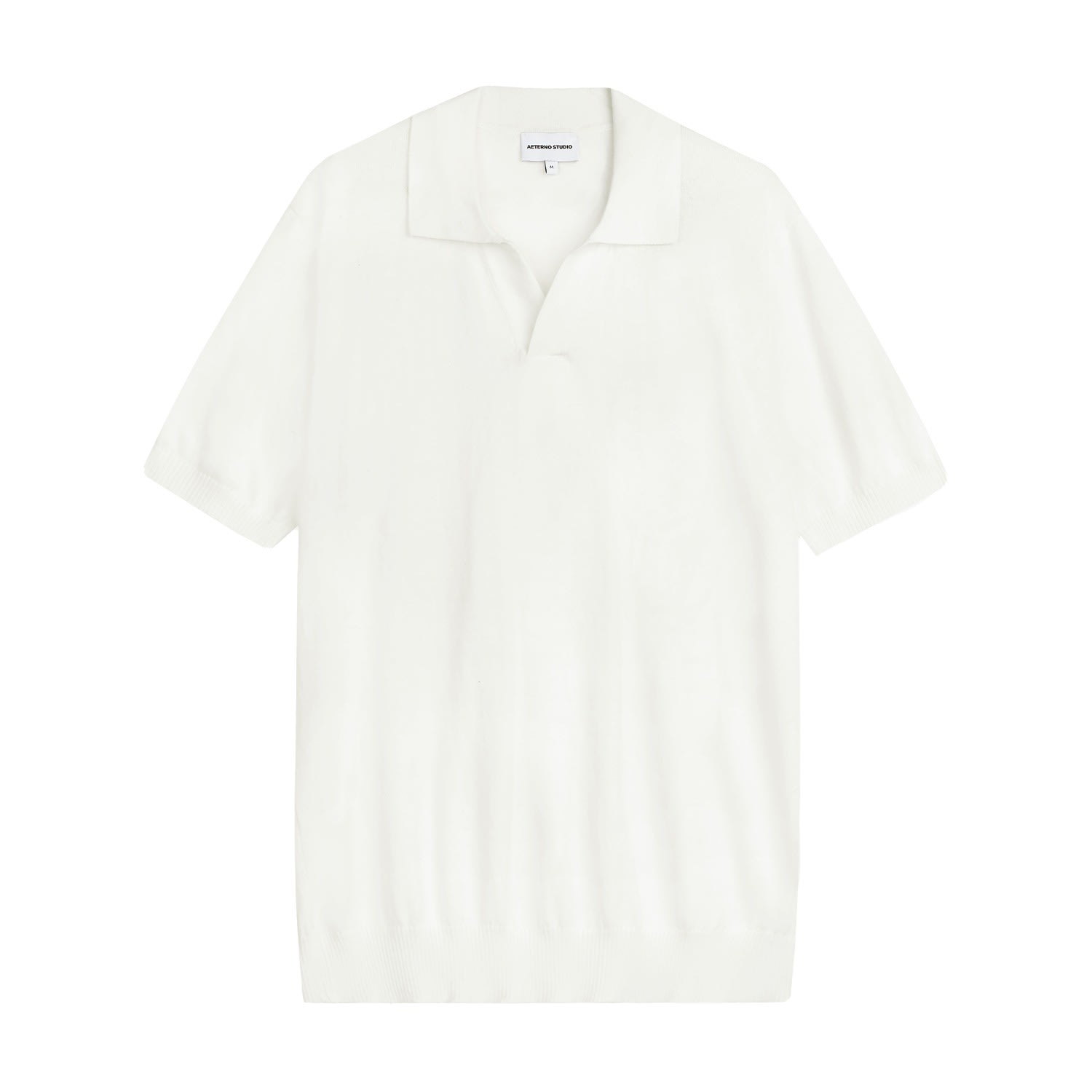 Men’s Settignano Knit Polo - Off White Medium Aeterno Studio