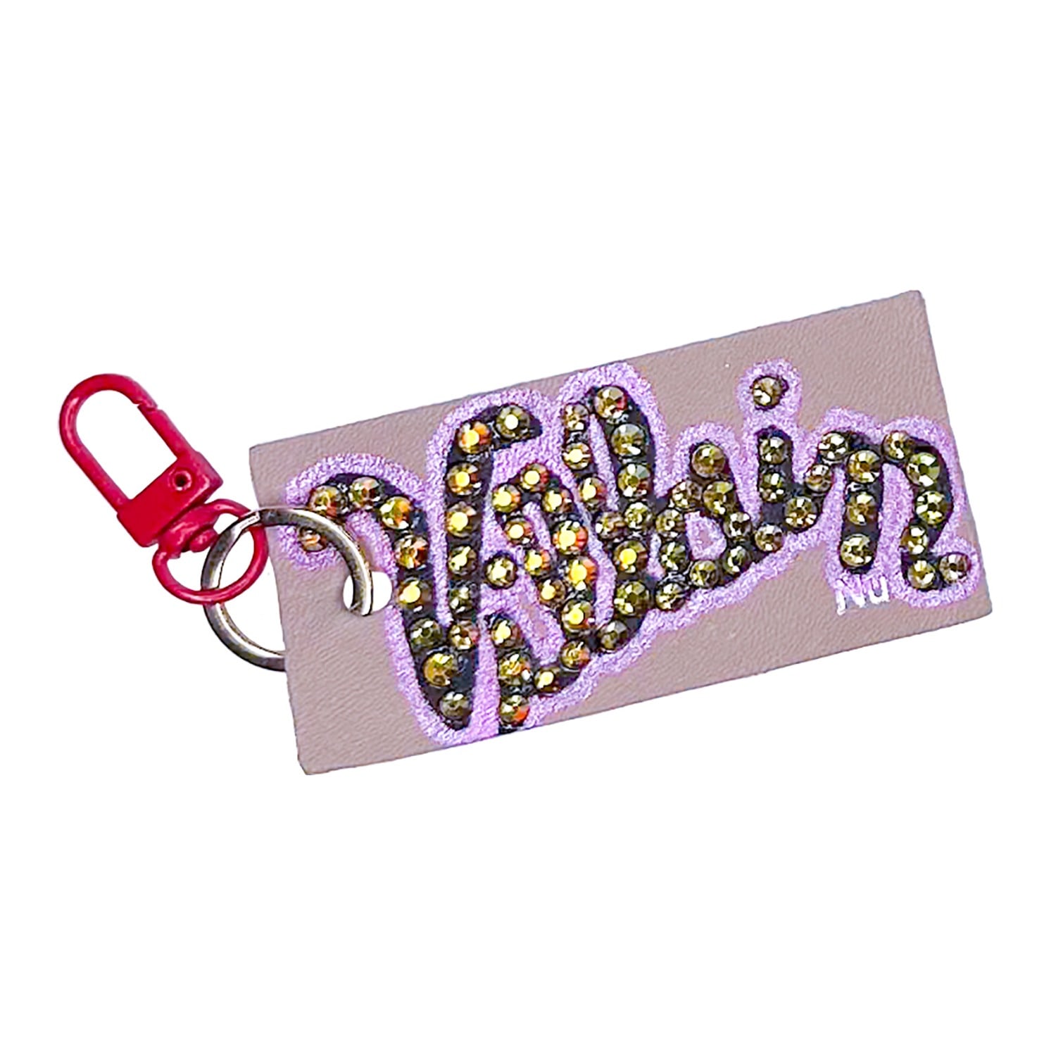 Acid Cat Women's Neutrals Villain Sparkle Bag Charm Keychain In Black