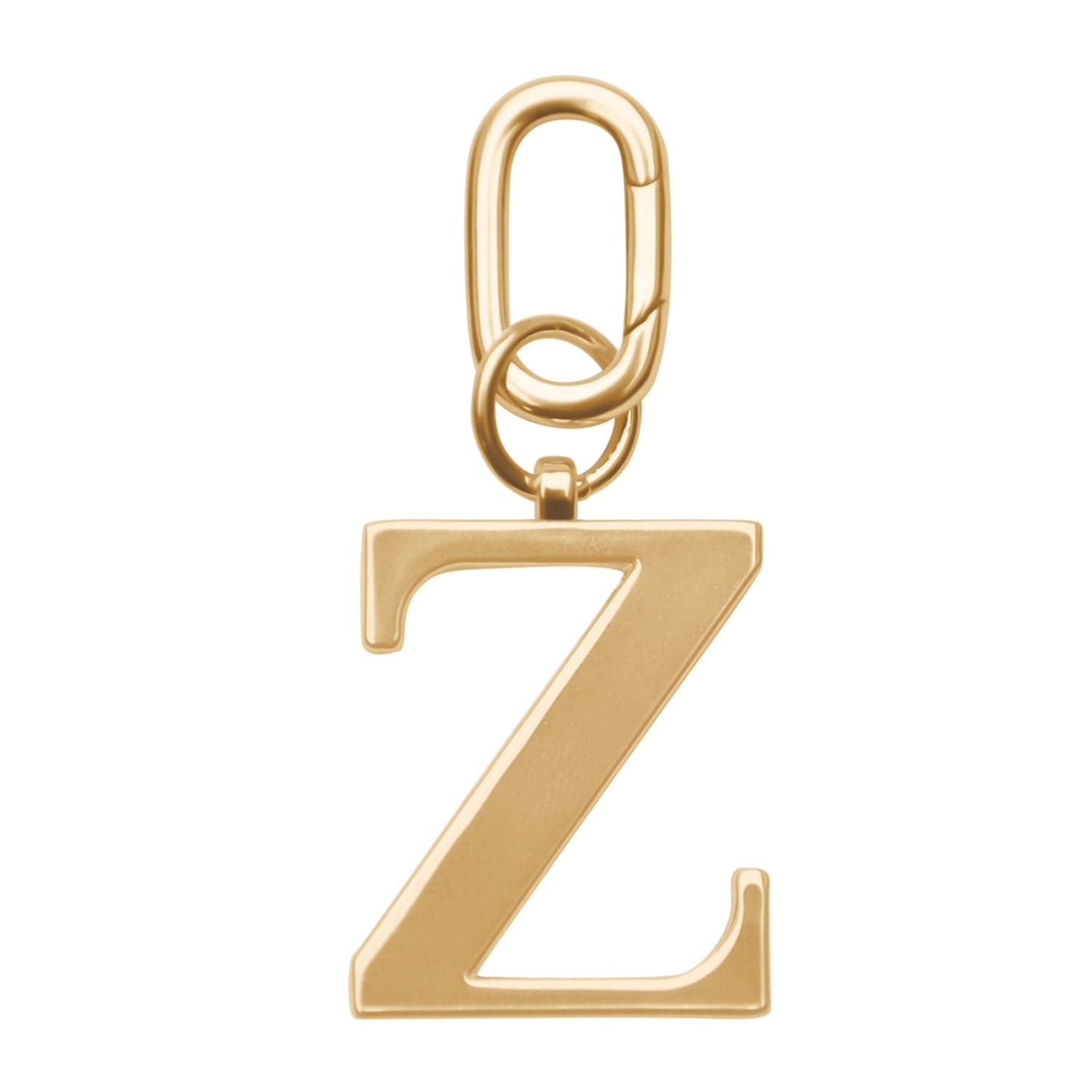 Jlr London Gold Metal Letter Keyring - Z In Gold