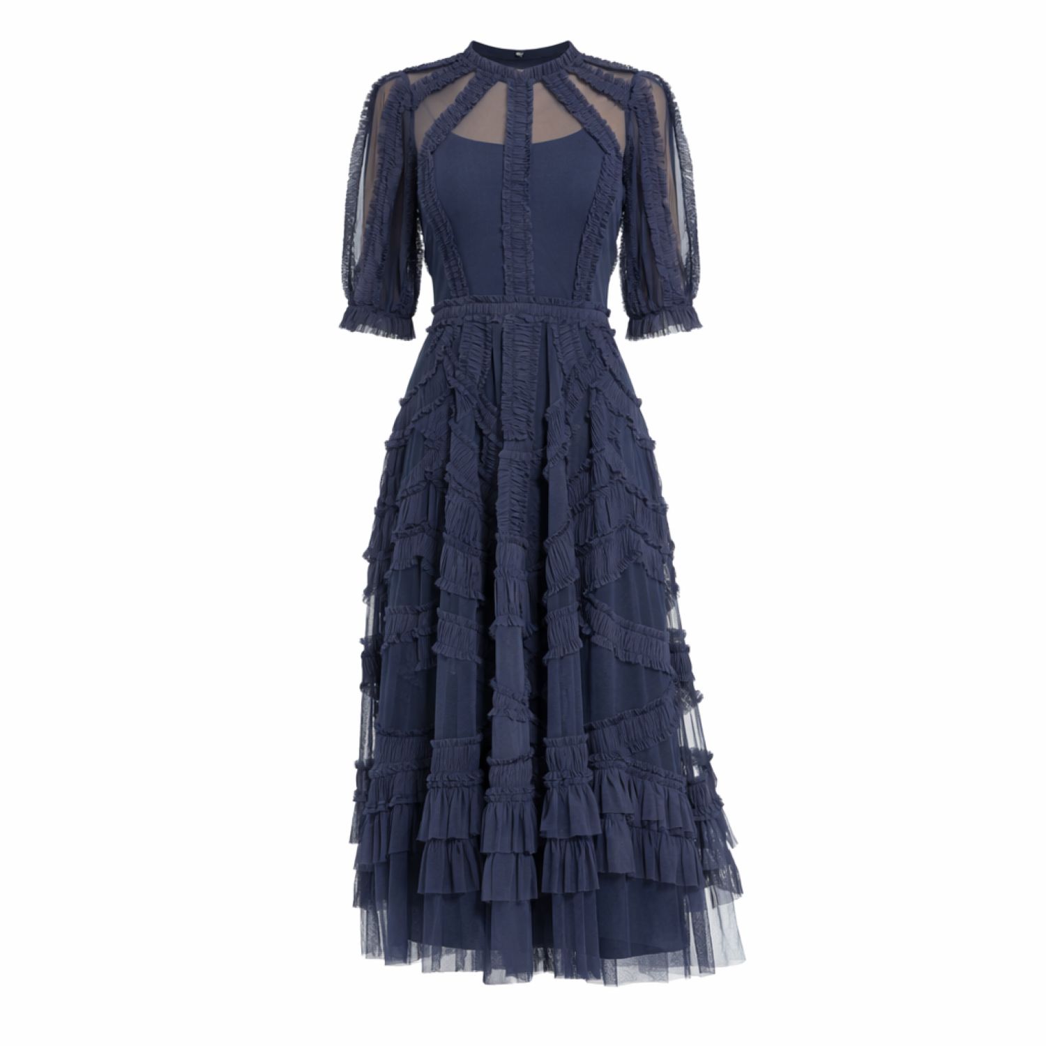 her first kiss midi dress First Date Sweetheart Neckline Midi Dress Black
