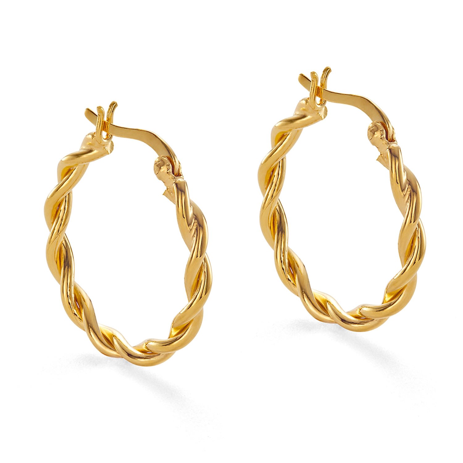 Women’s Gold Braided Large Hoop Earrings Côté Caché