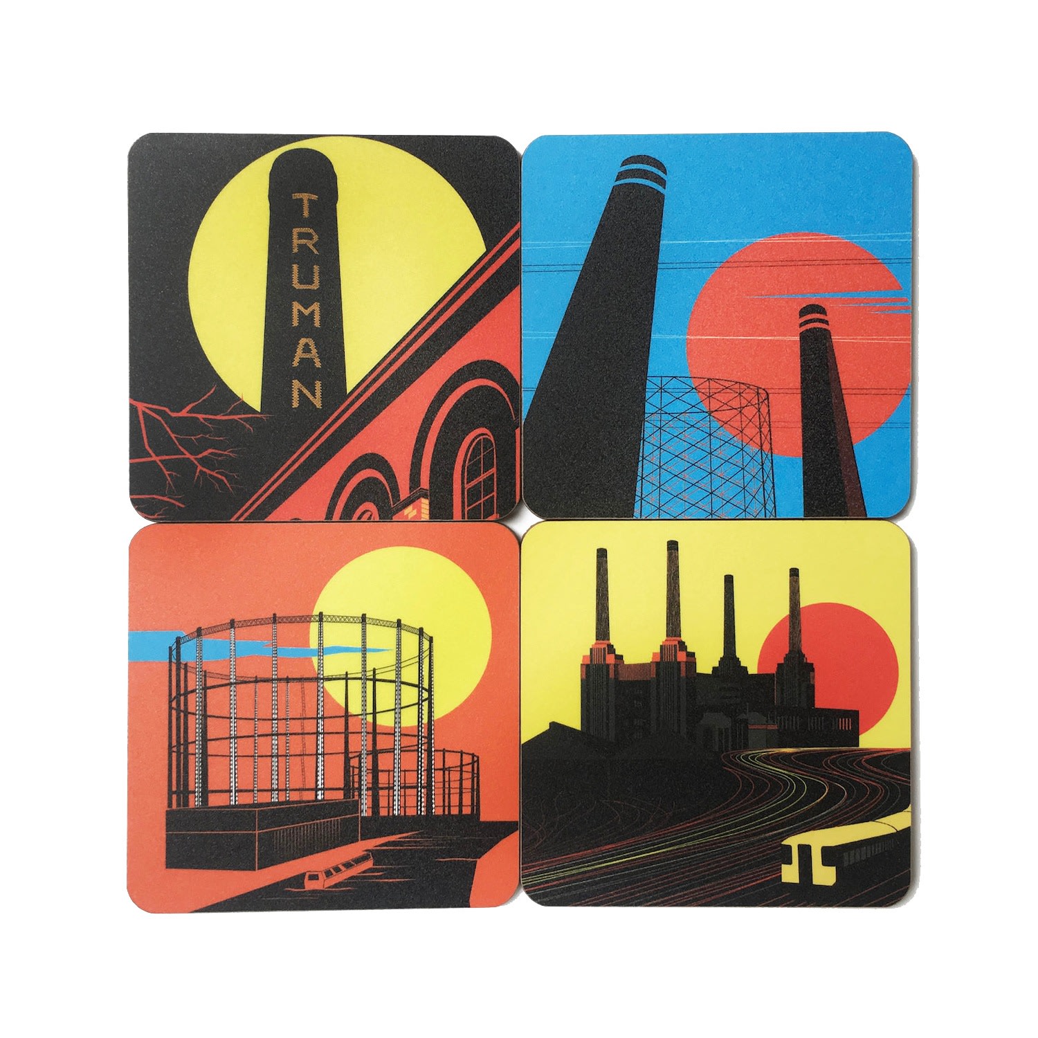 Industrial London Coaster Set Eye for London Prints