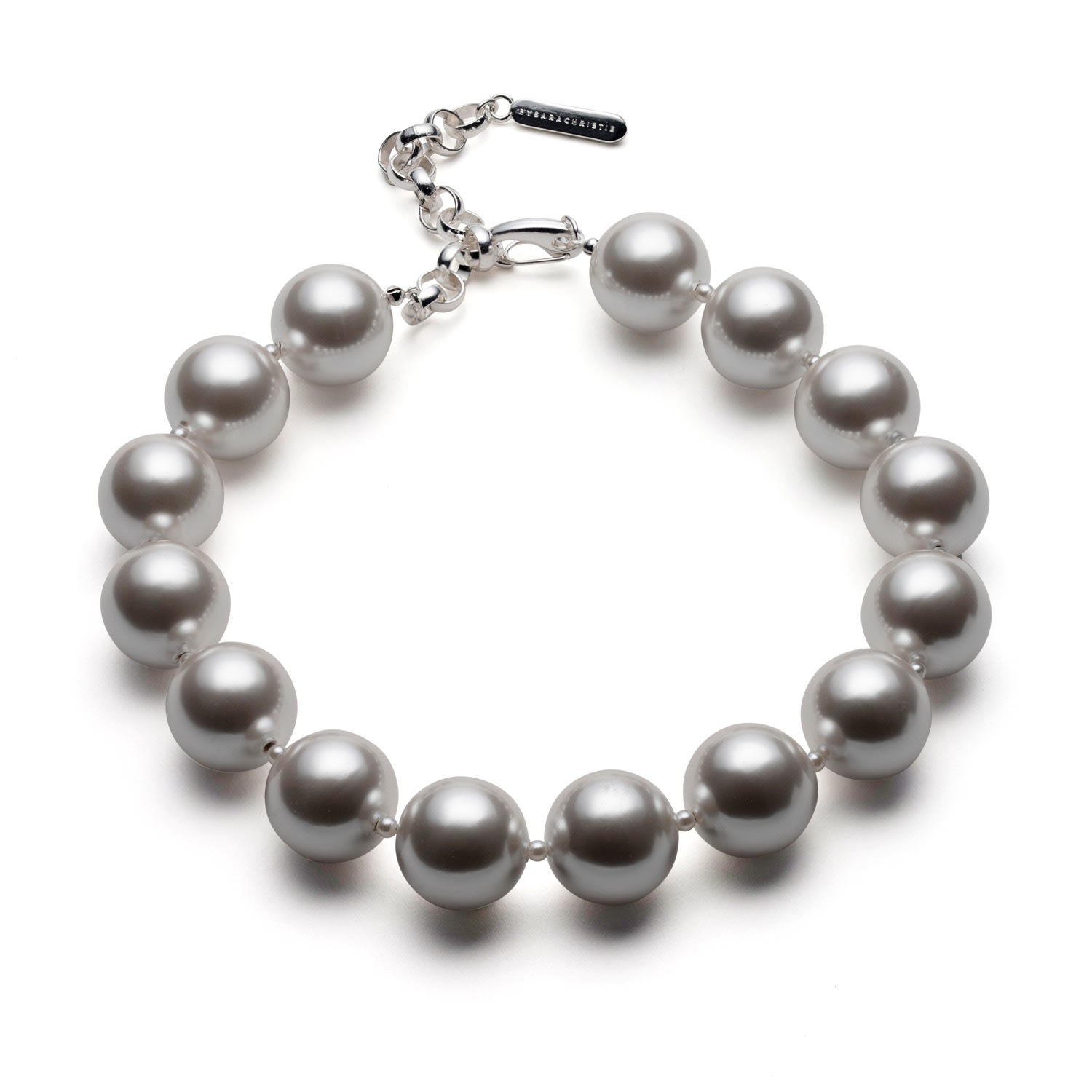 Bysarachristie Women's Neutrals The Duchess Necklace - Grande - Pearl
