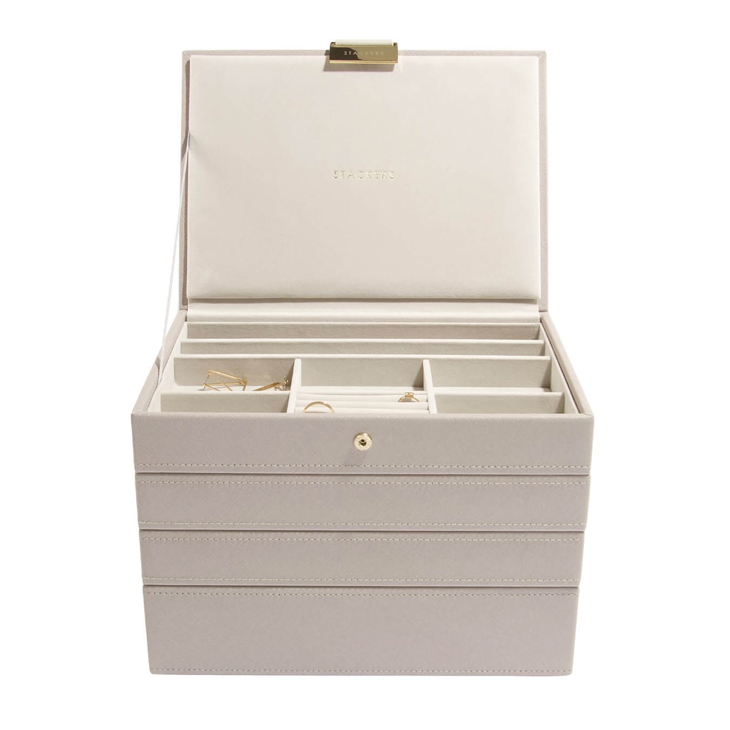 Stackers Women's Neutrals  Taupe Classic Jewelry Box Set Of Four In Nude
