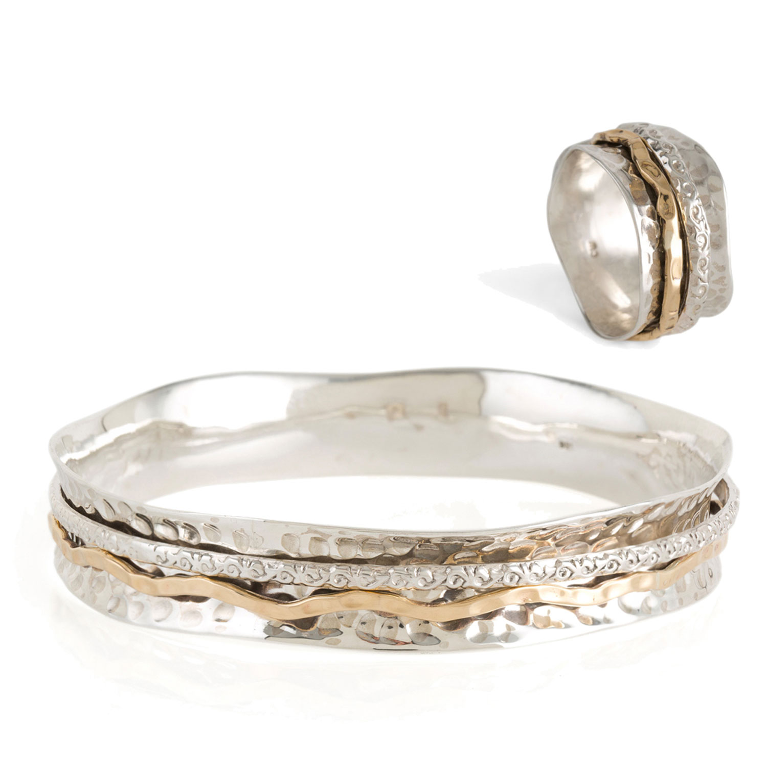 Charlotte's Web Jewellery Women's Aura Magic Silver Spinning Ring & Bangle Gift Set