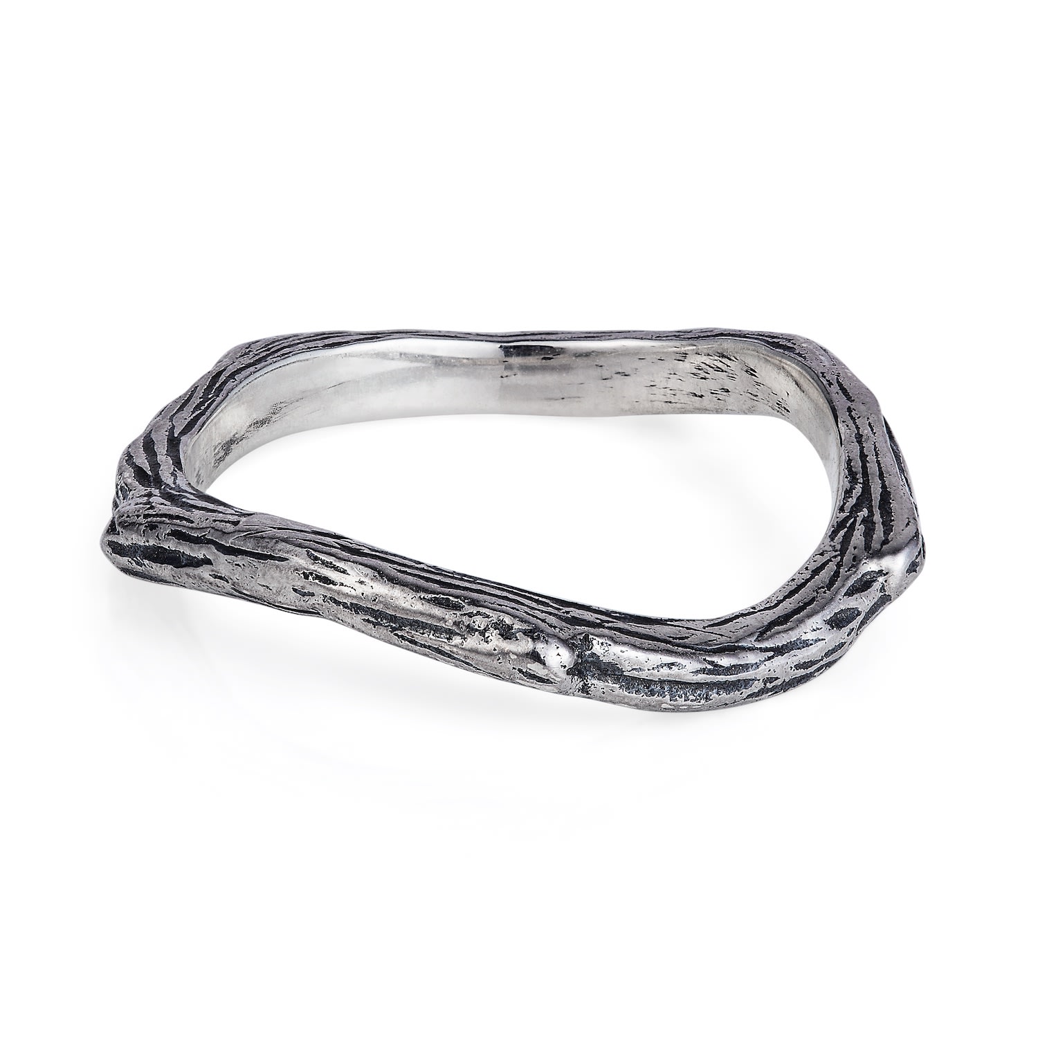 Yasmin Everley Jewellery Women's Oxidised Silver Twig Ring