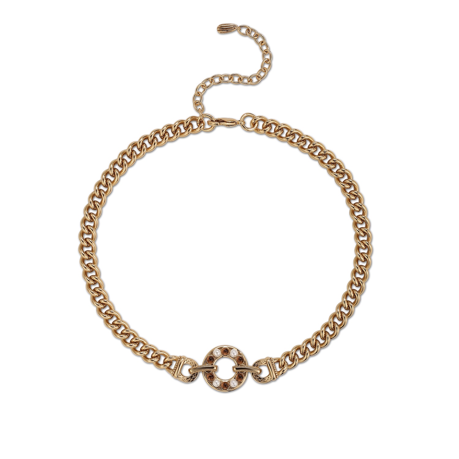 Retro Chic Women's White / Gold / Yellow Ayasofya Necklace In Multi