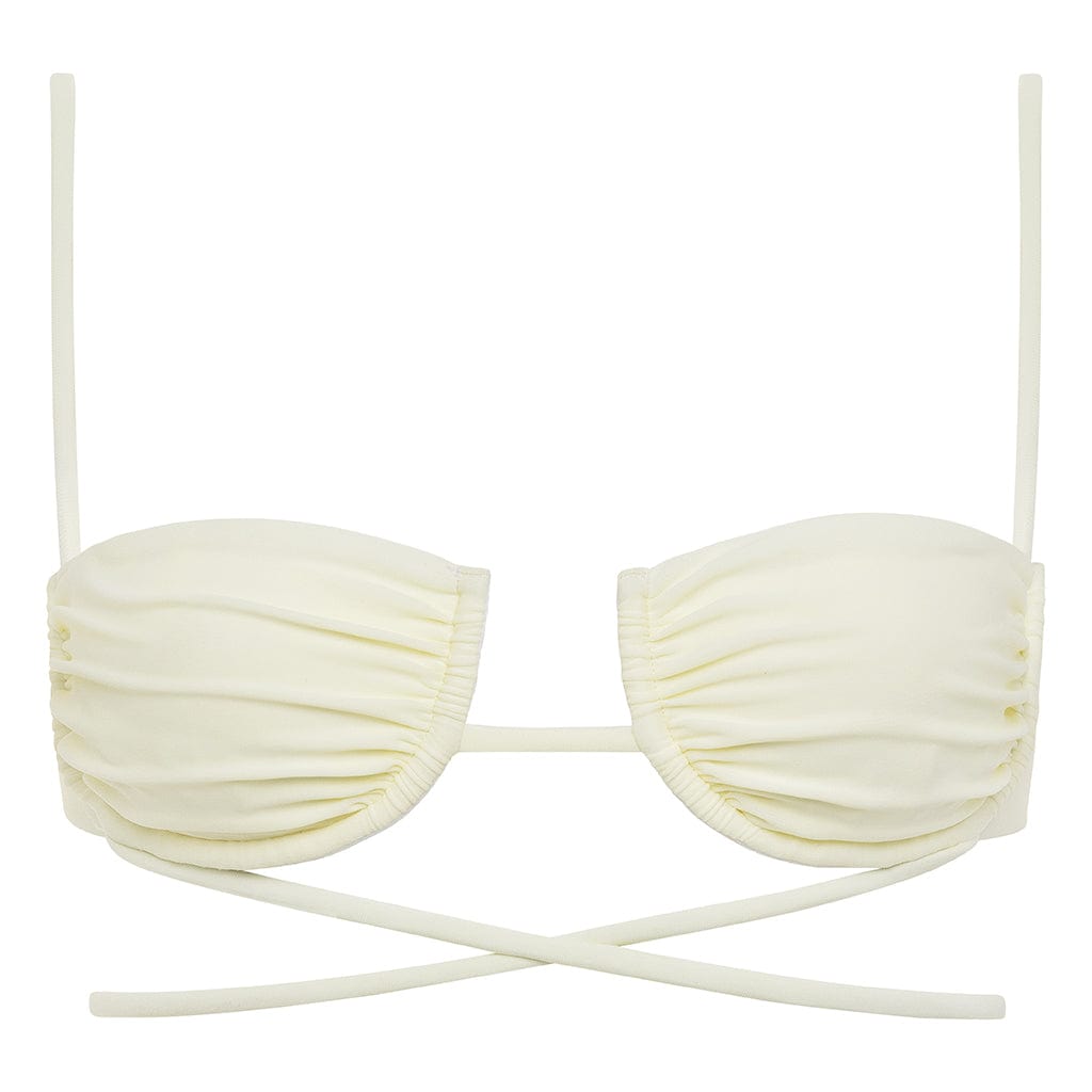 Montce Swim Women's White Cream Simone Bikini Top In Neutral