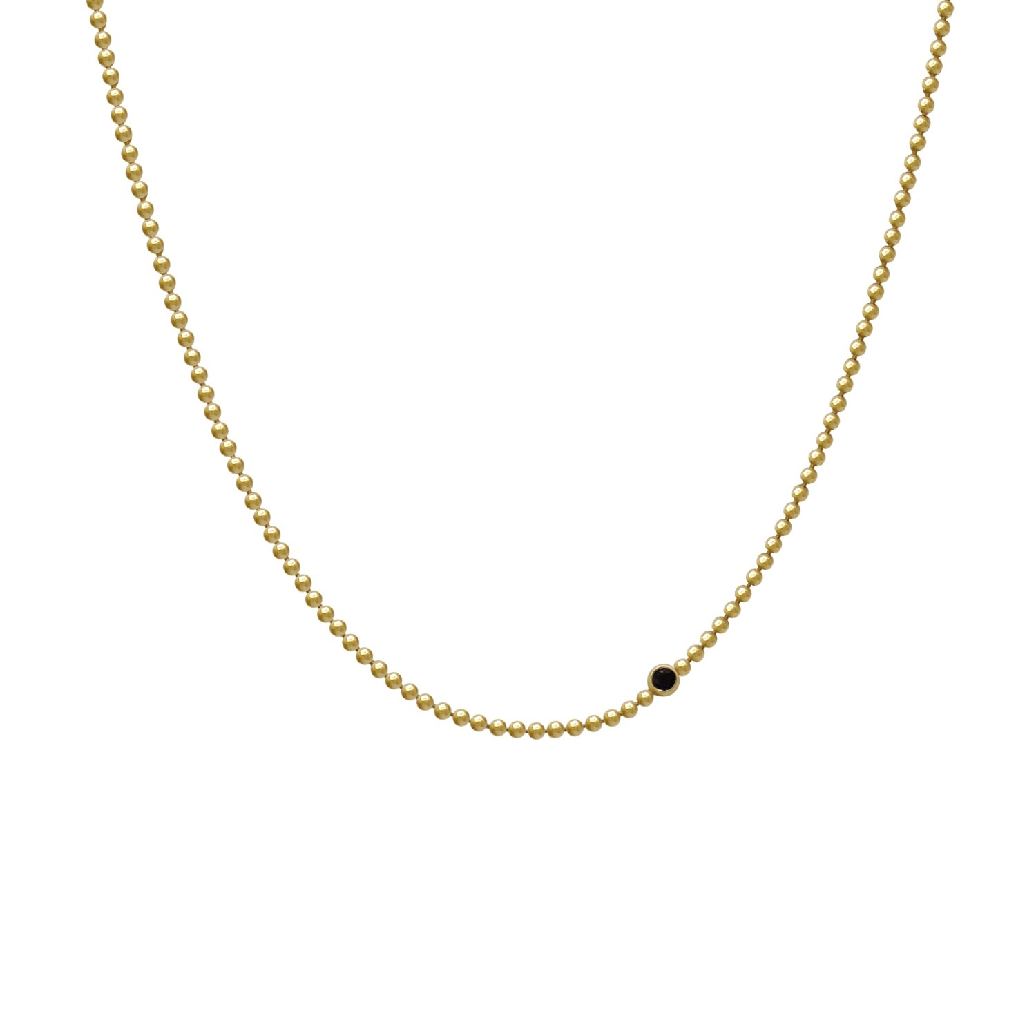 Women’s Black / Gold Zodi Black Diamond Gold Necklace Tory Long