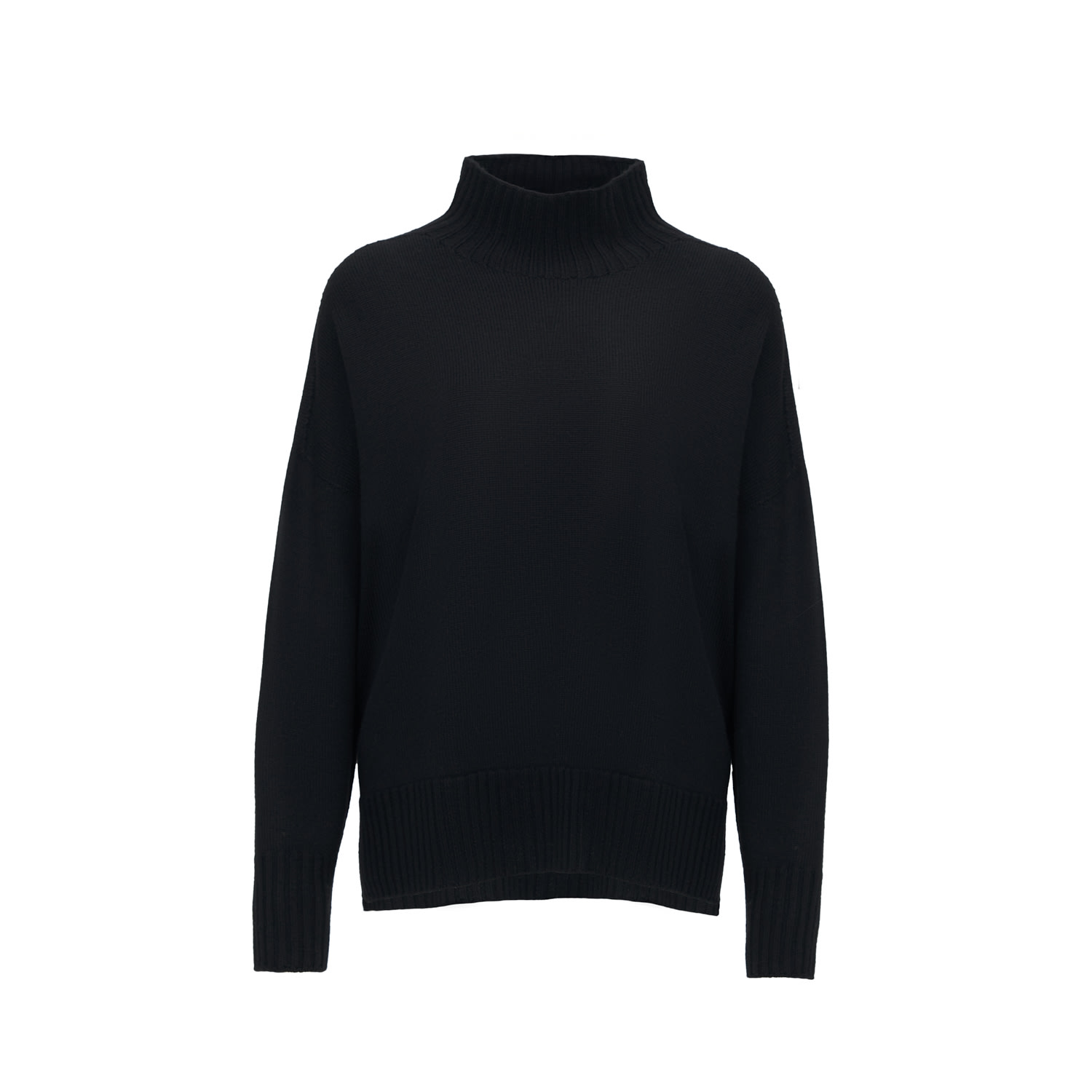Inavati Women's Oversized Black Wool Sweater In Black