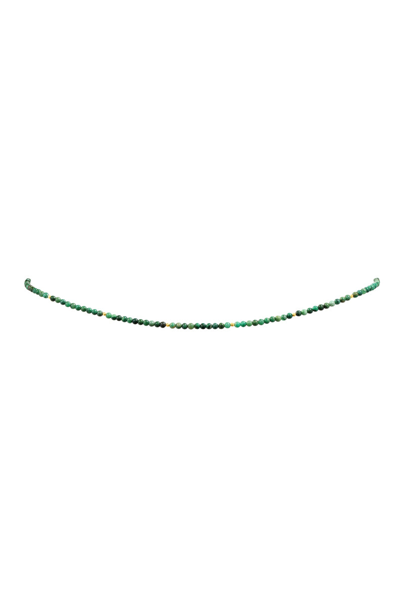 Naiia Women's Green Sage Gold & Jade Multiwear Belly Chain And Necklace