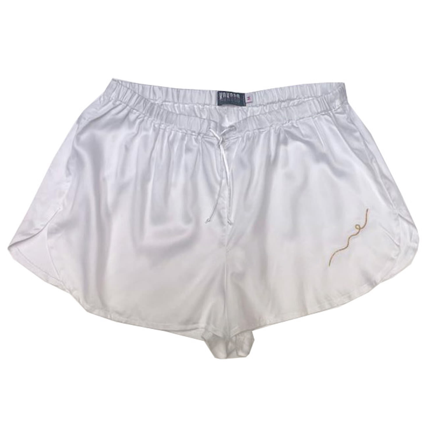 Women’s Bamboo Silk Kintsugi Shorts - White Medium Kokoro Organics