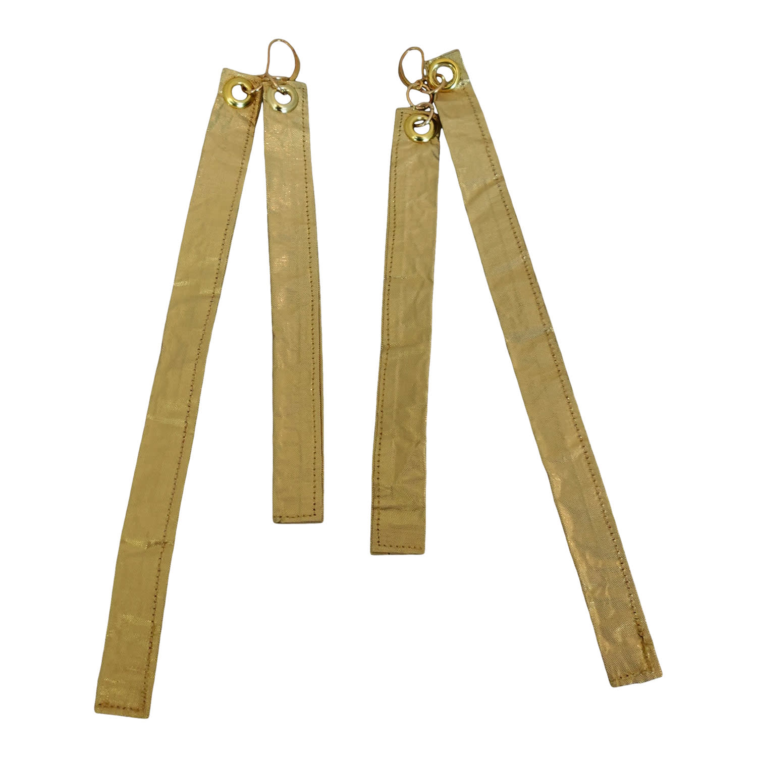 Women's Metallic Silk "Gold Bar" Earings | Romer Millinery