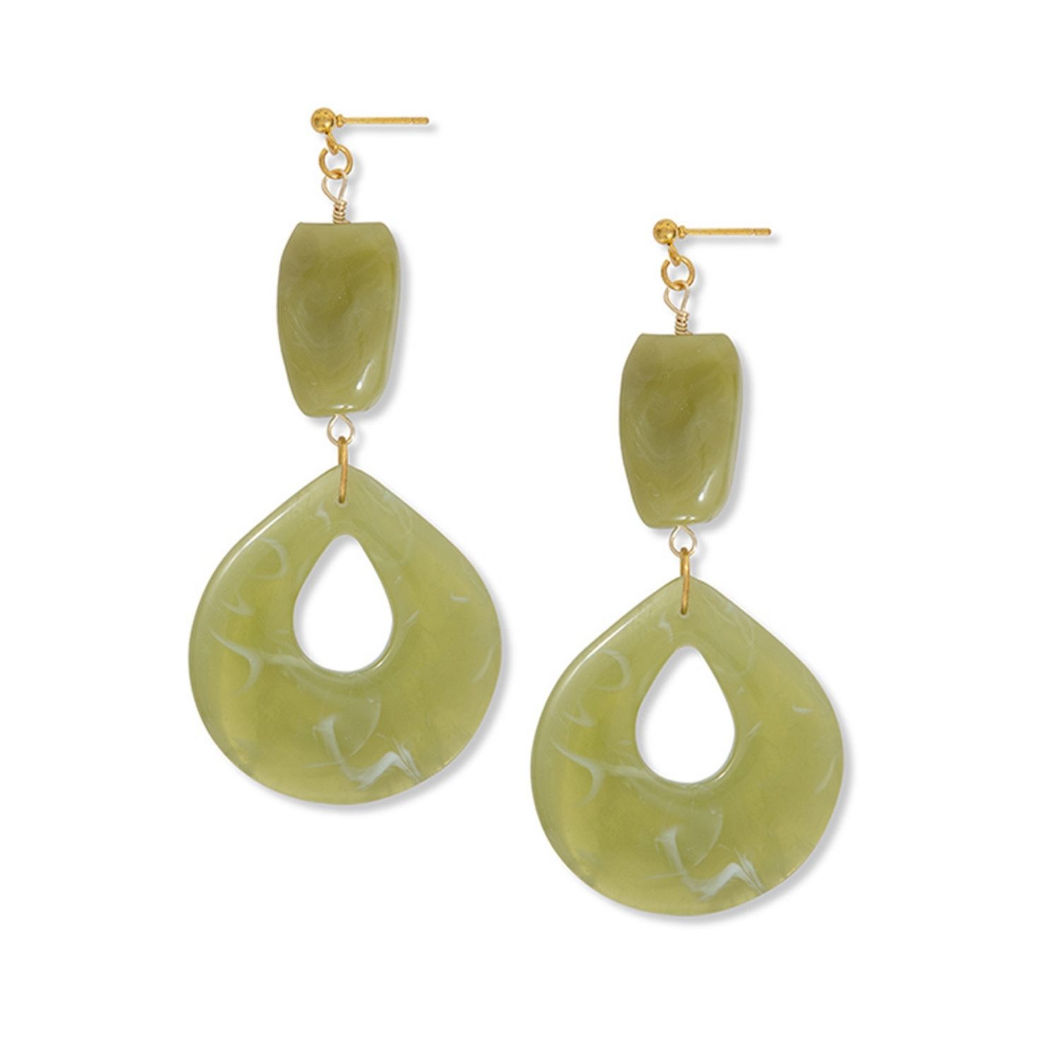 A Weathered Penny Women's Green Palm Earrings In Green