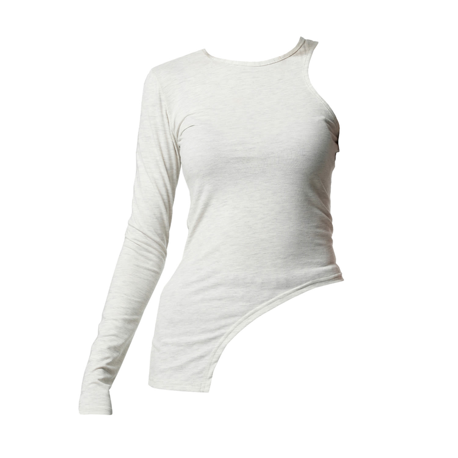 Women’s Neutrals Asymmetric One Sleeve Top In Ivory Small Metamorphoza