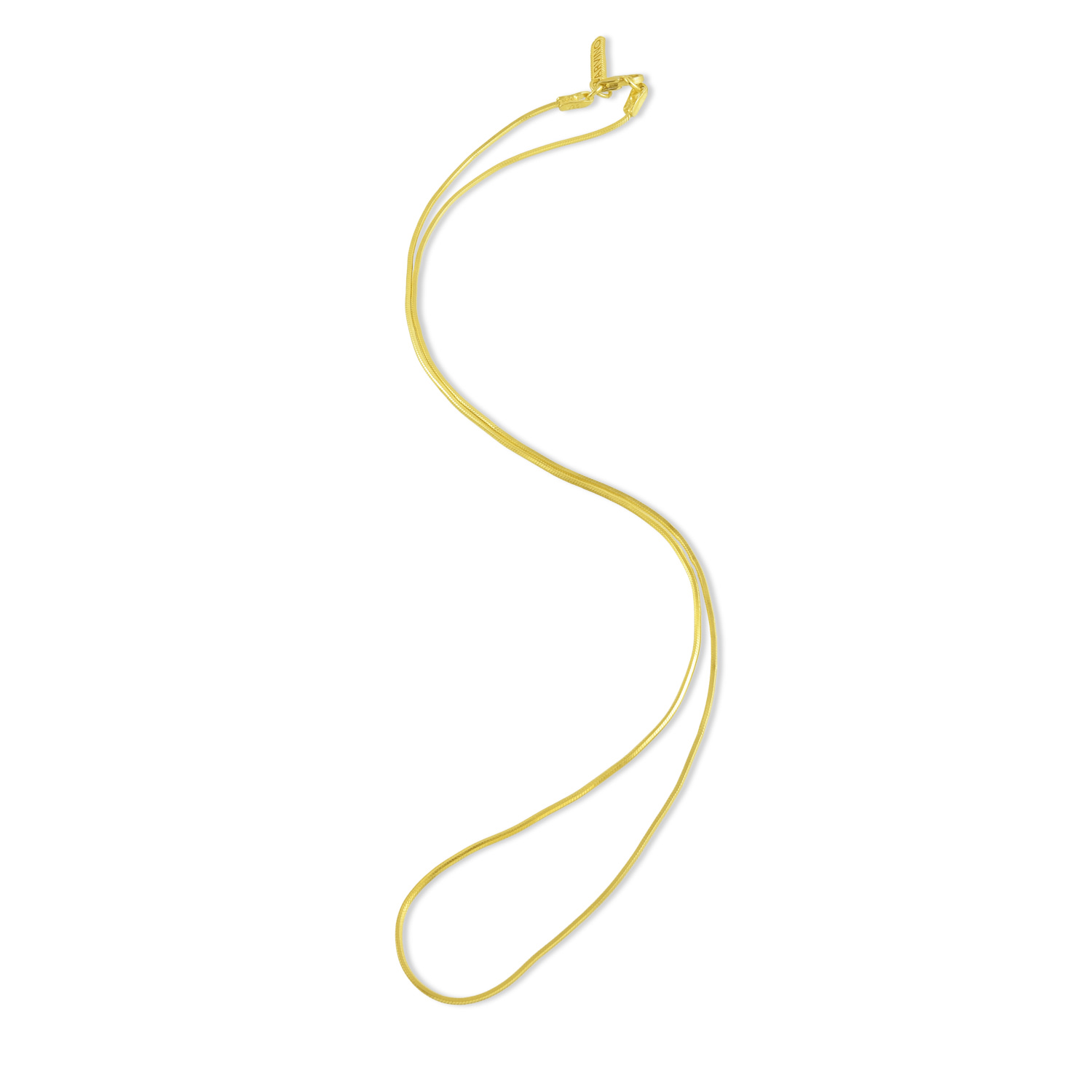 Shop Arvino Women's Delicate Snake Chain Necklace Gold Vermeil