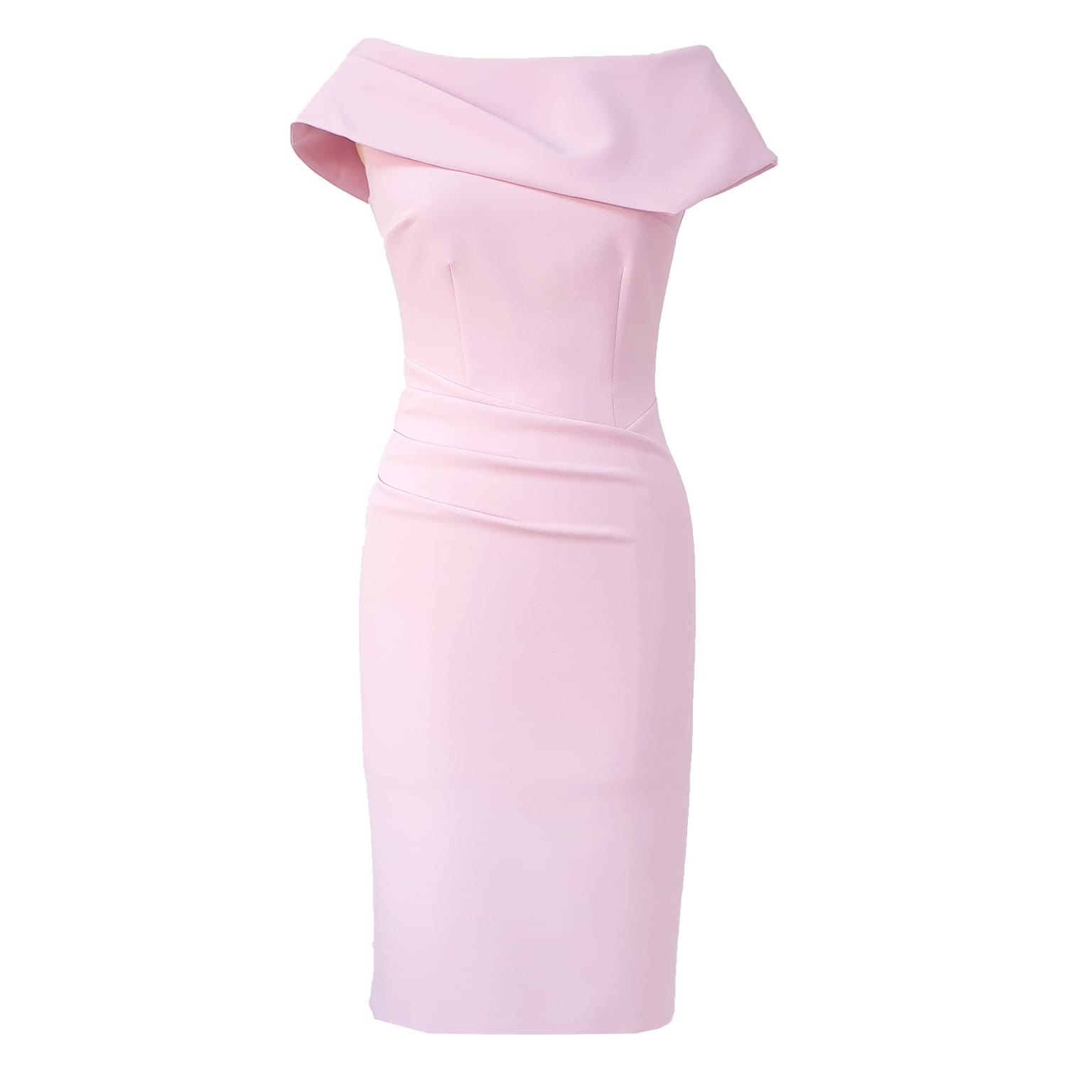 pink crepe dress