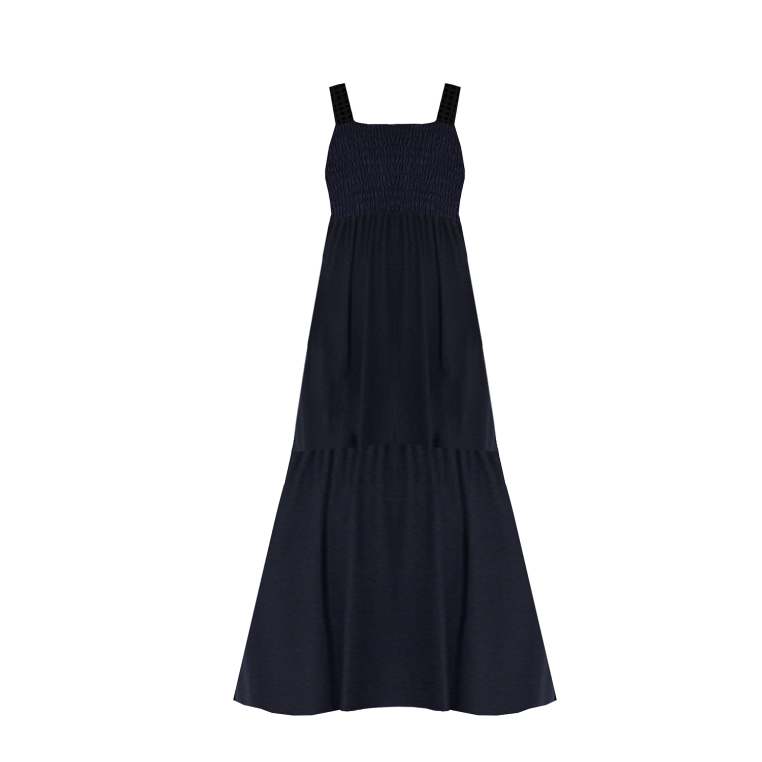 Women’s Susie Shirred Maxi Dress - Black Medium Chapter London