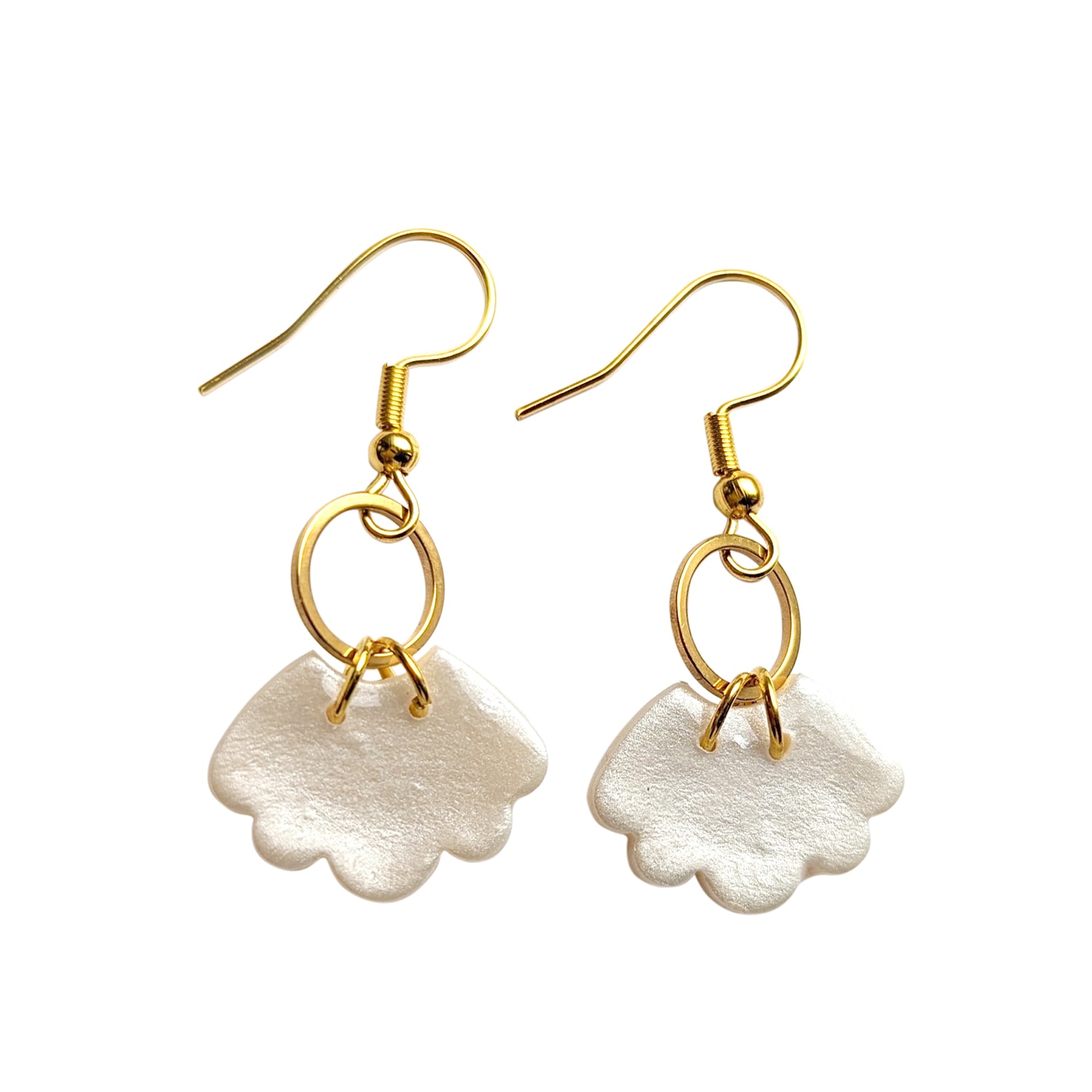 Women’s Veronica Pearl White And Gold Bridal Earrings Ziolla Designs