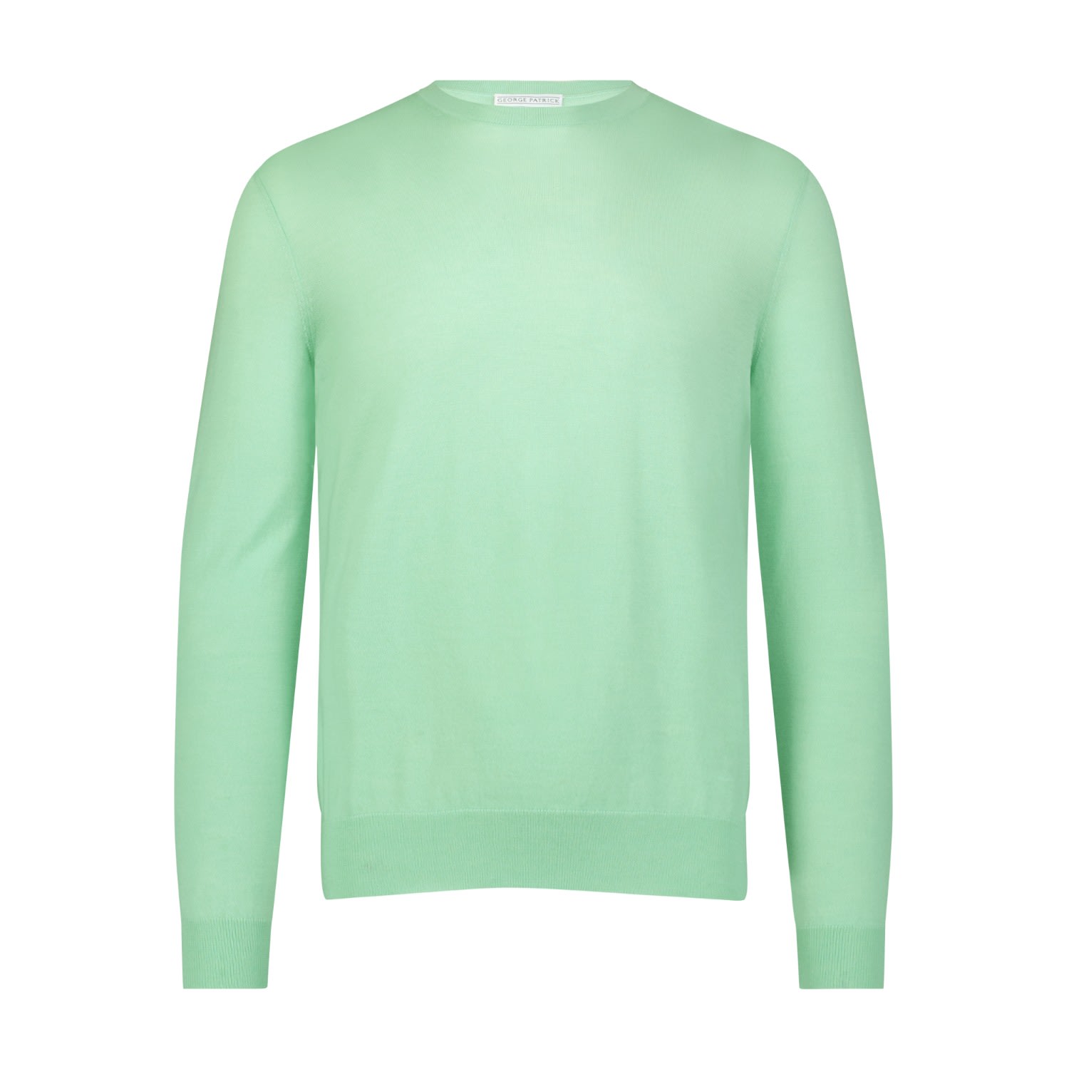 Men’s Mint Green Crewneck Cashmere Sweater Small George Patrick