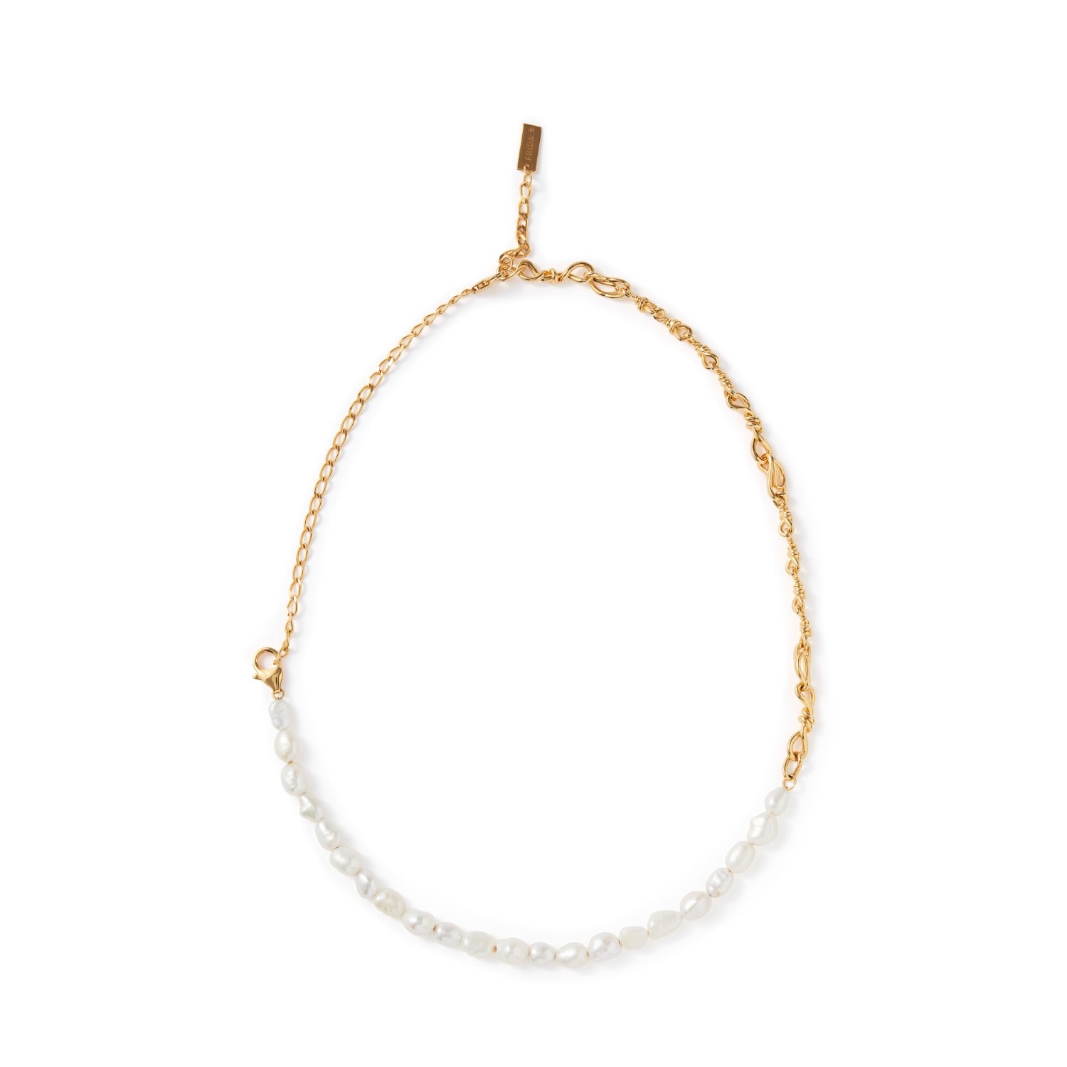 Women’s Versatile Wave Pearl Gold Necklace - Double Bracelet Frida & Florence