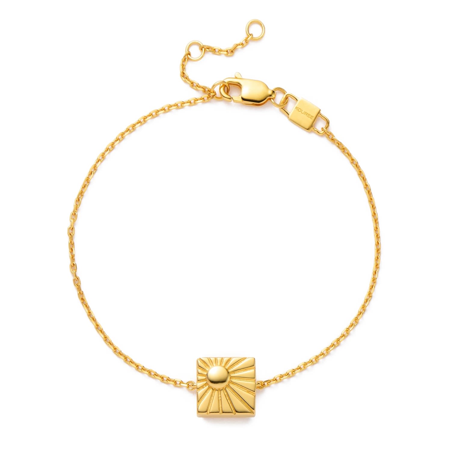 Women&rsquo;s Gold Be The Sunshine&rsquo; Fixed Charm Bracelet | Kouree