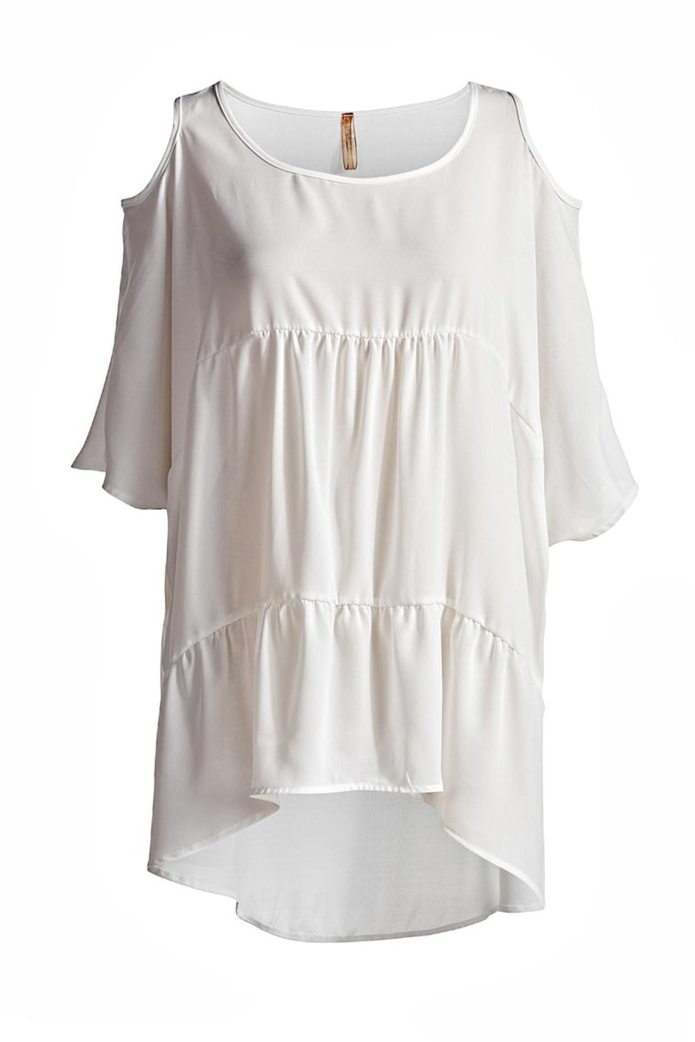 Conquista Women's Neutrals Tunic With Uneven Hemline
