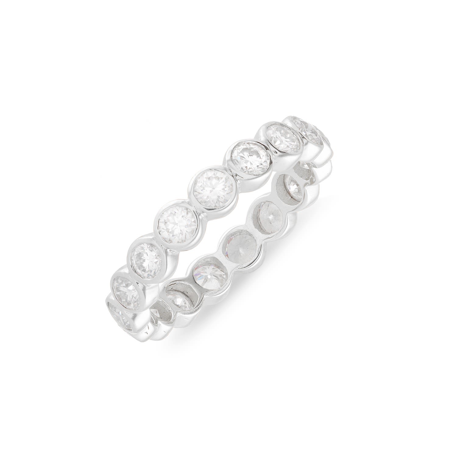Auree Jewellery Women's Ortigia Moissanite Sterling Silver Ring In Silver