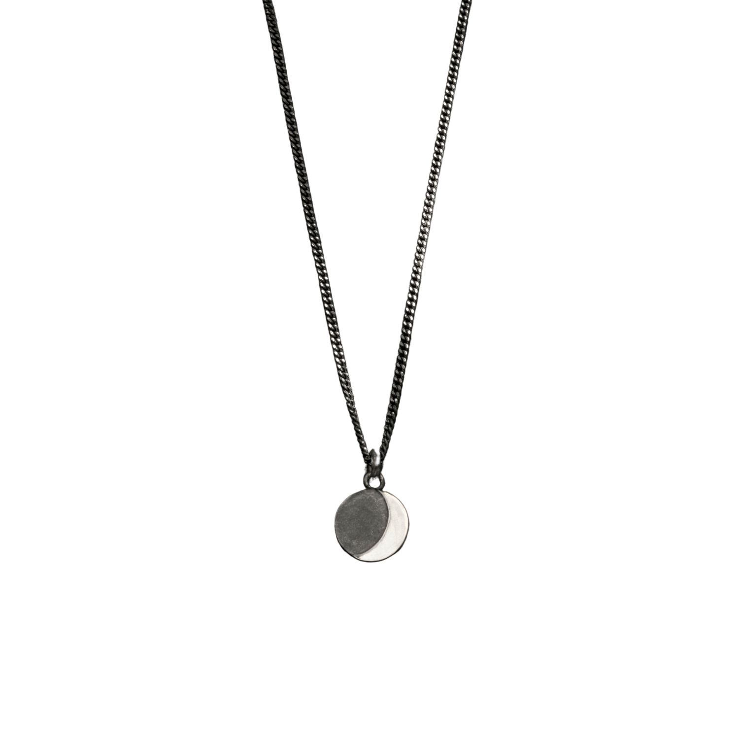 Zula Jewelry + Design Women's Black / Silver Moon Waxing Necklace In Multi