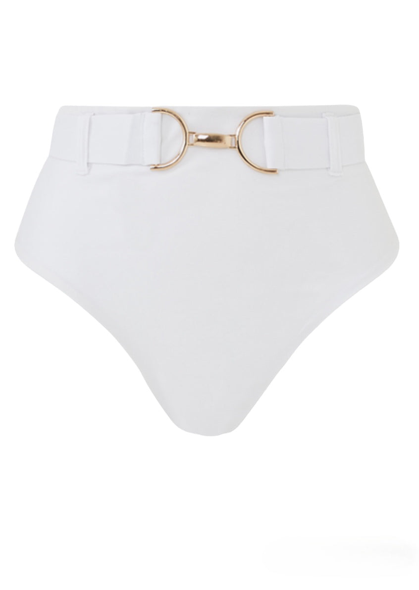 Lula-ru Women's Delphi High Waist Bottoms - White In White