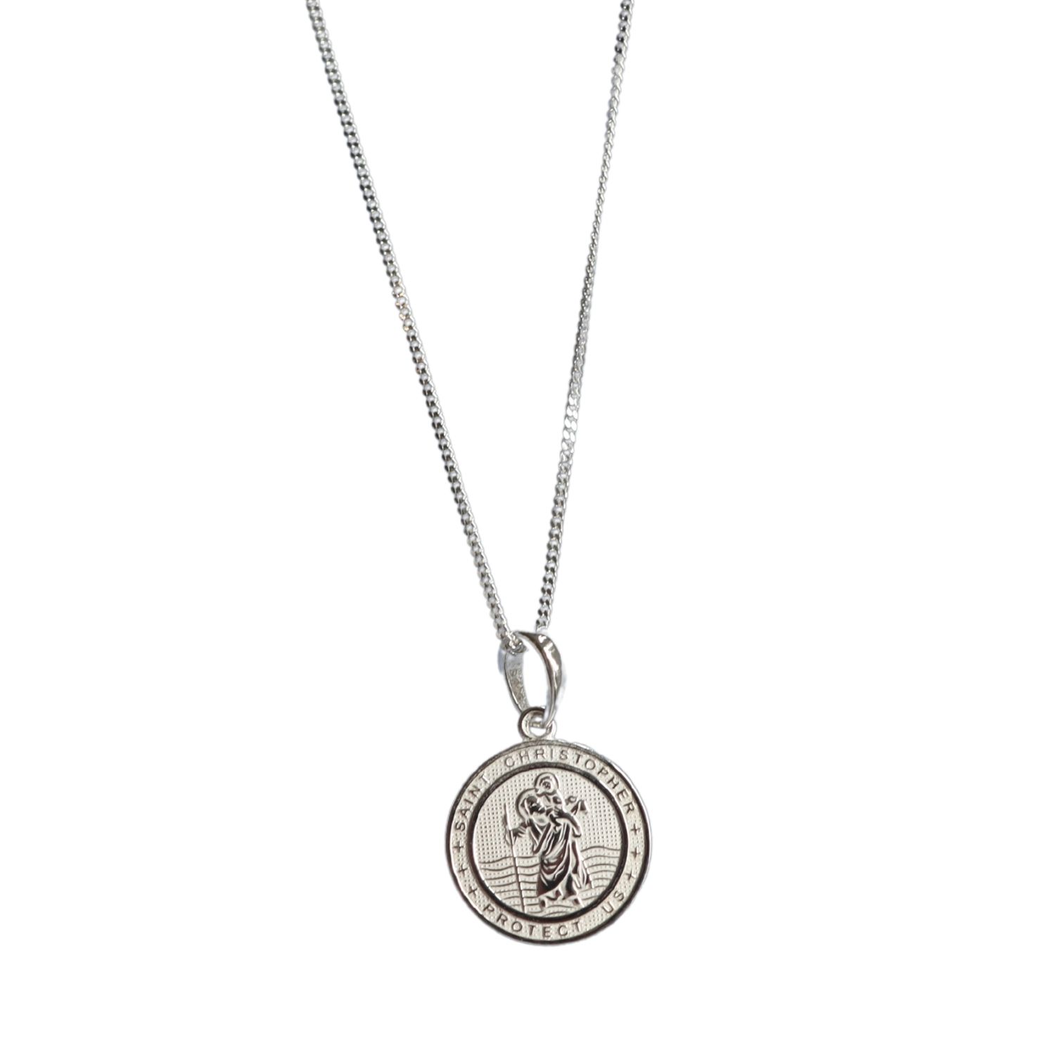 Fv Jewellery Women's Silver Saint Christopher Necklace