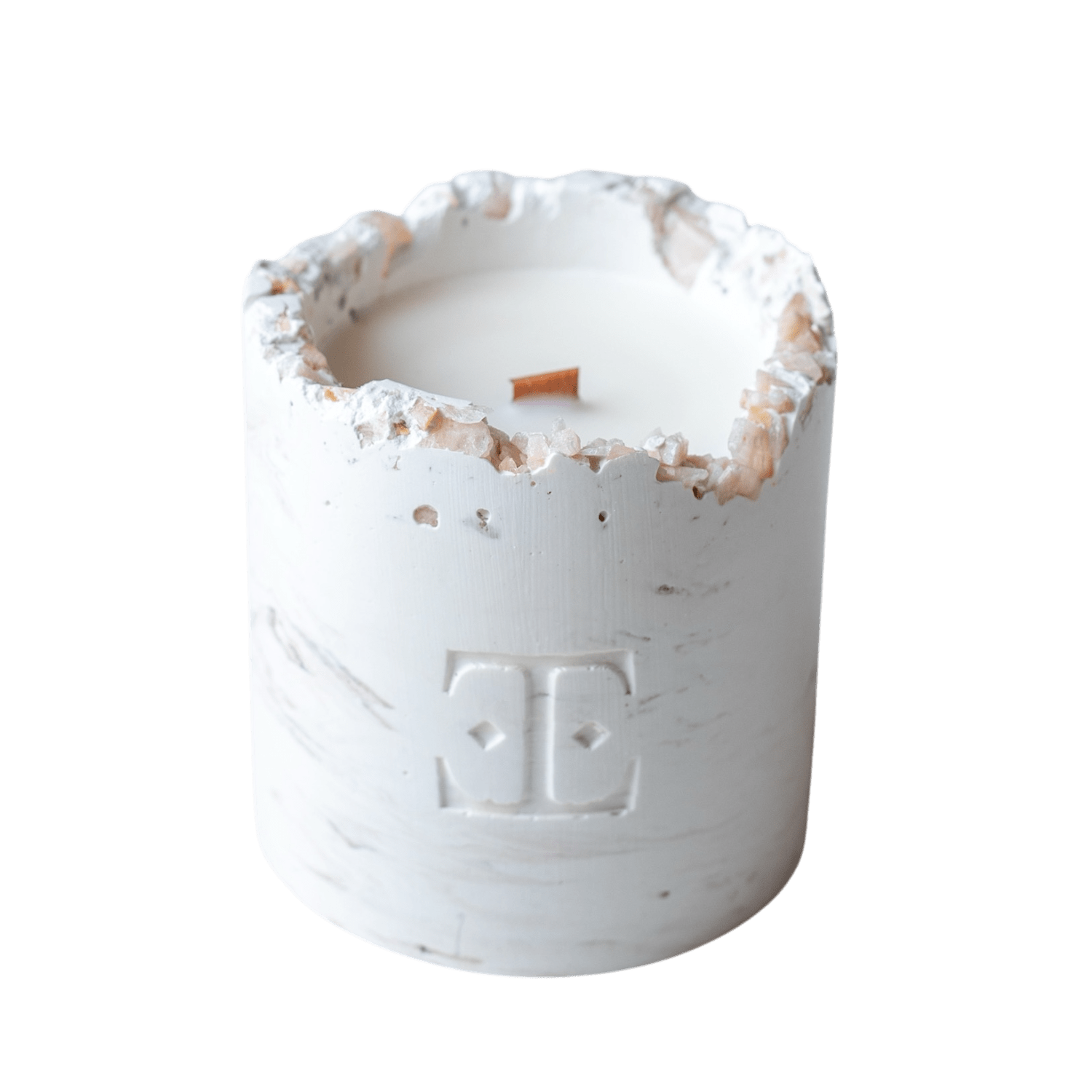 Esti Living Neutrals / White Moon & Fig Gemstone Candle Small