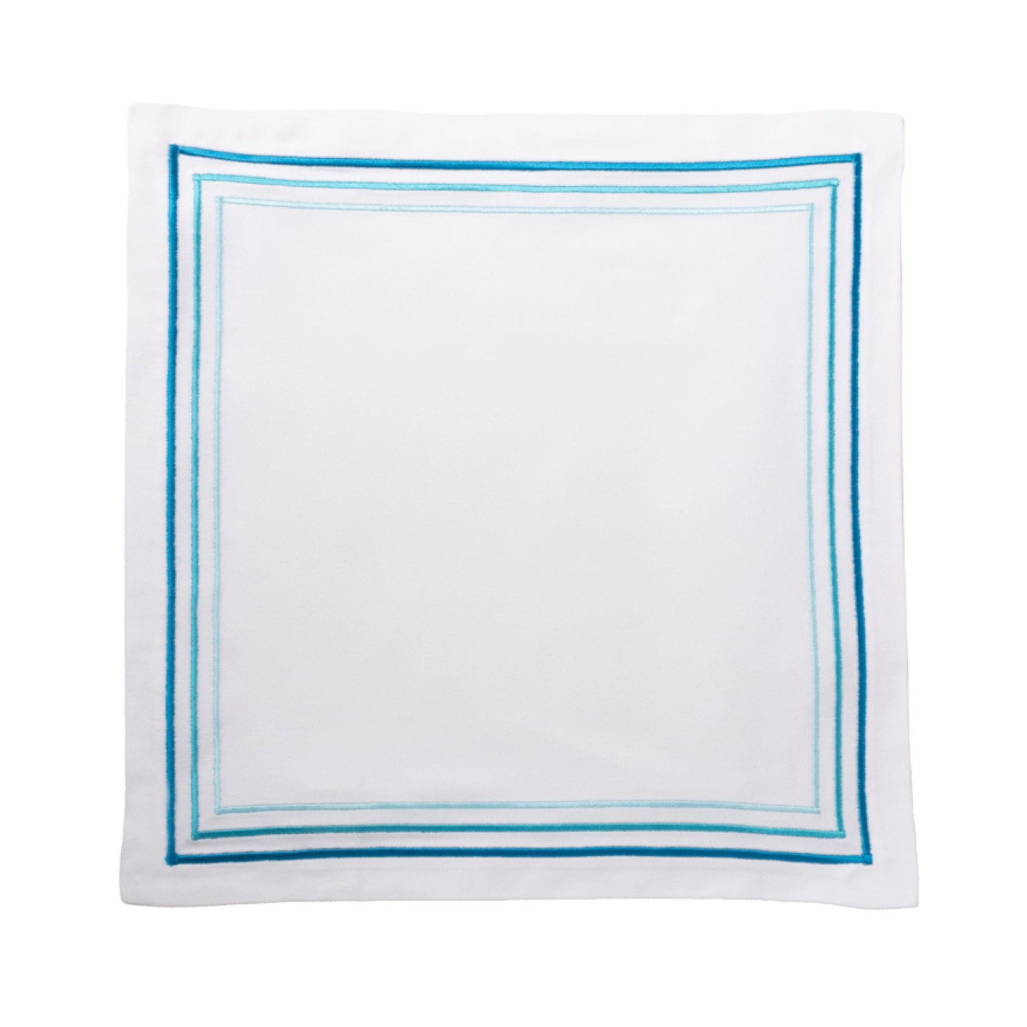 Km Home Collection White Aqua Cotton Napkins Set