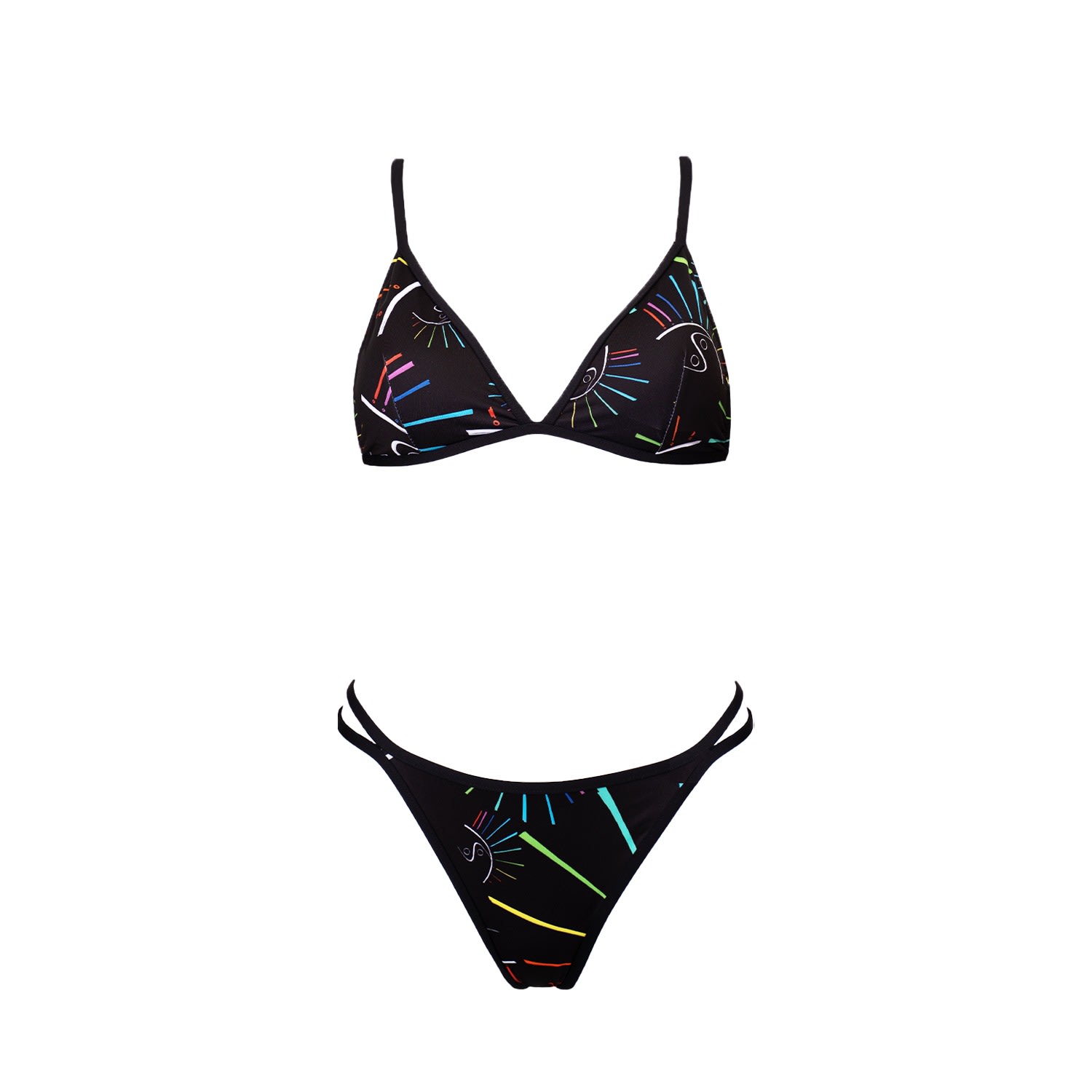 Aulala Paris Women's Aulala X Frost - Sol Kissed Bikini Set - Black In Black
