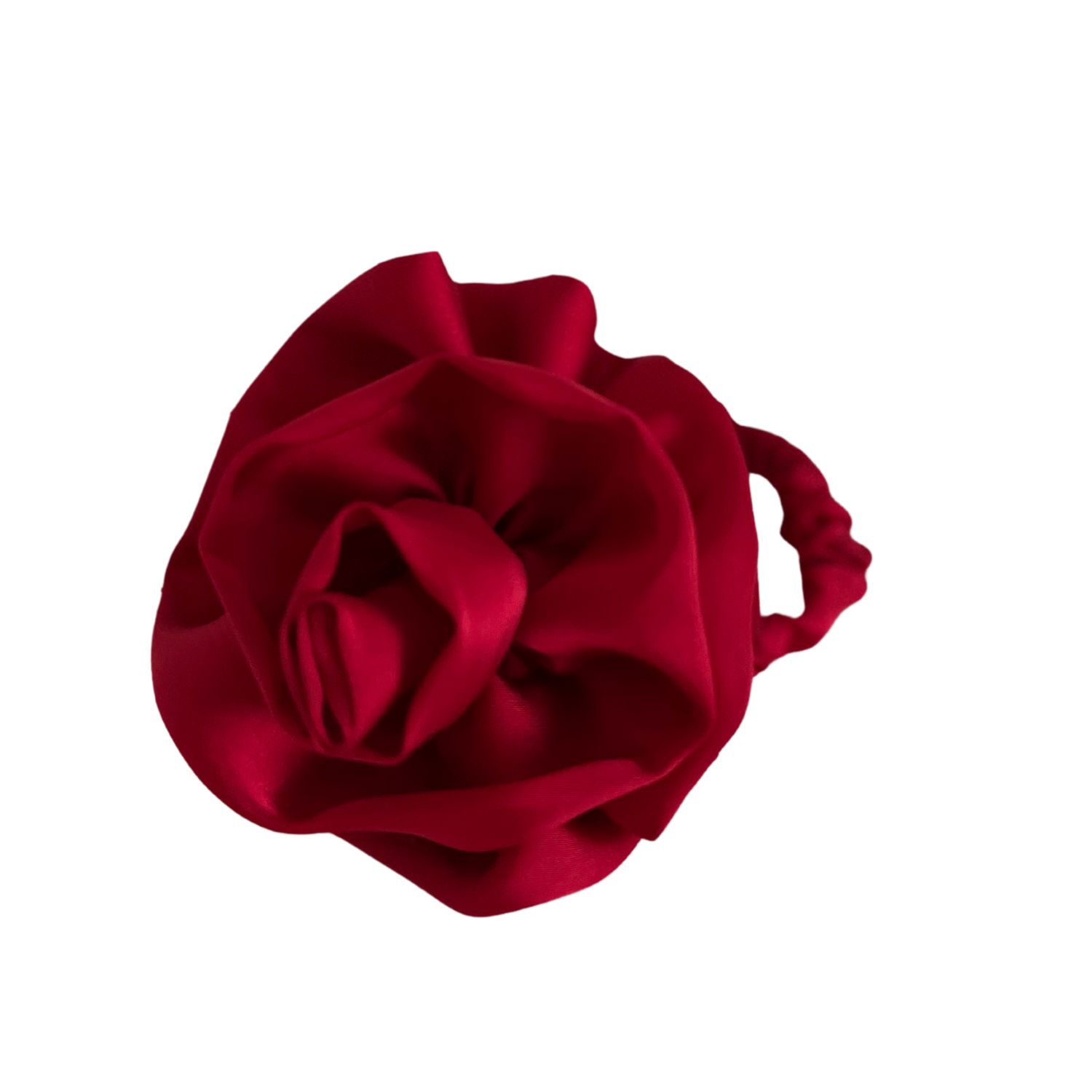 Sylki Women's Flower Applique Hair Tie - Red In Red