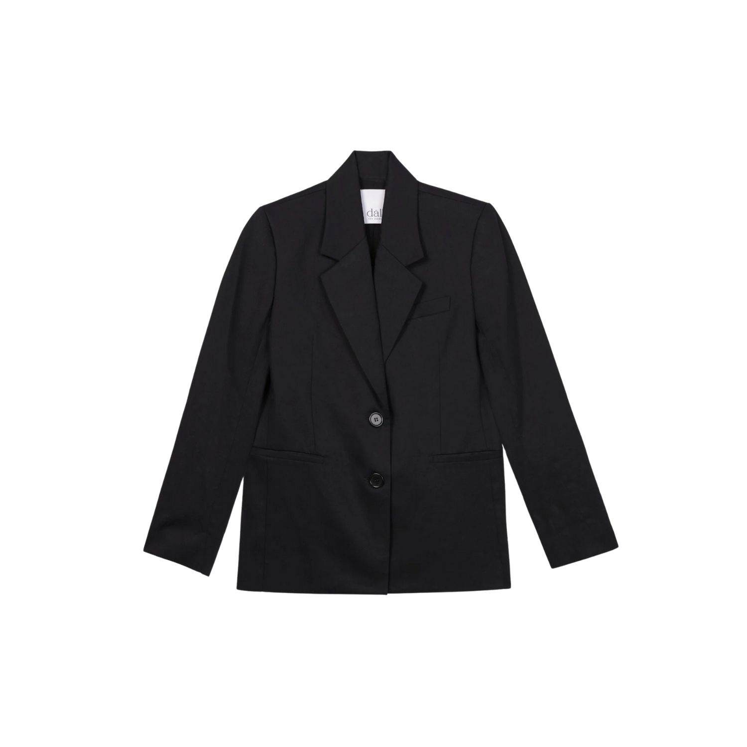 Dal The Label Cotton Twill Blazer In Black