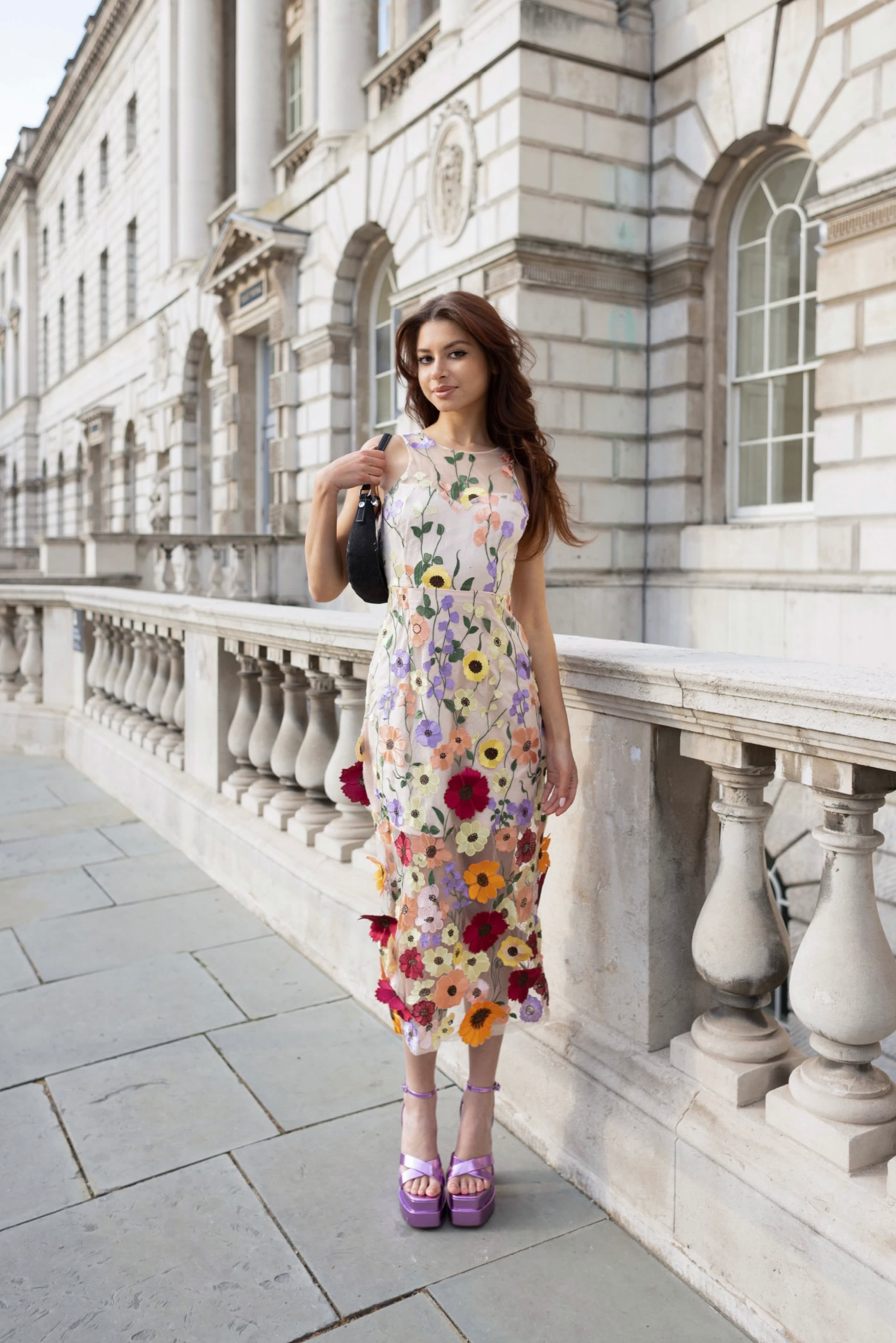 新品未使用】2WAY WILD ROSE CANVAS ART DRESS