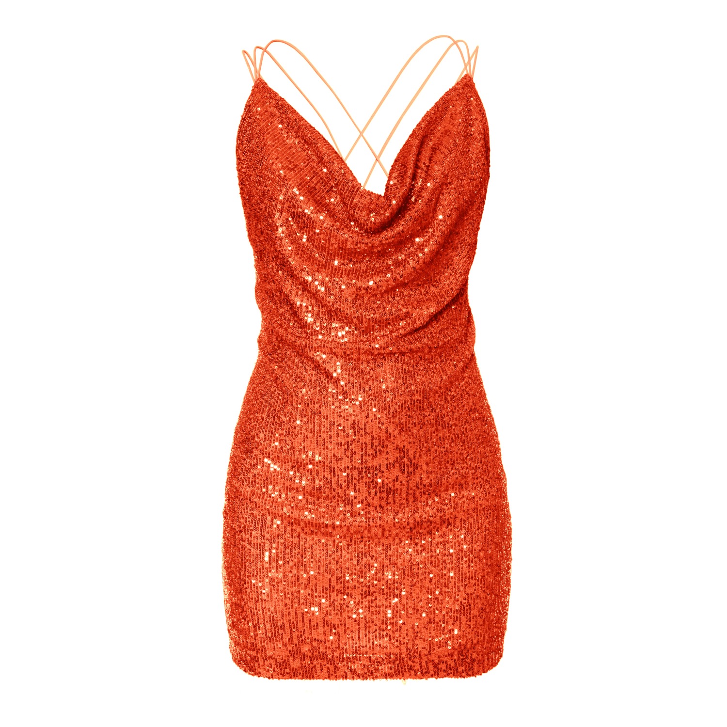 open lace back dress Sequin Sparkle Mini Dress