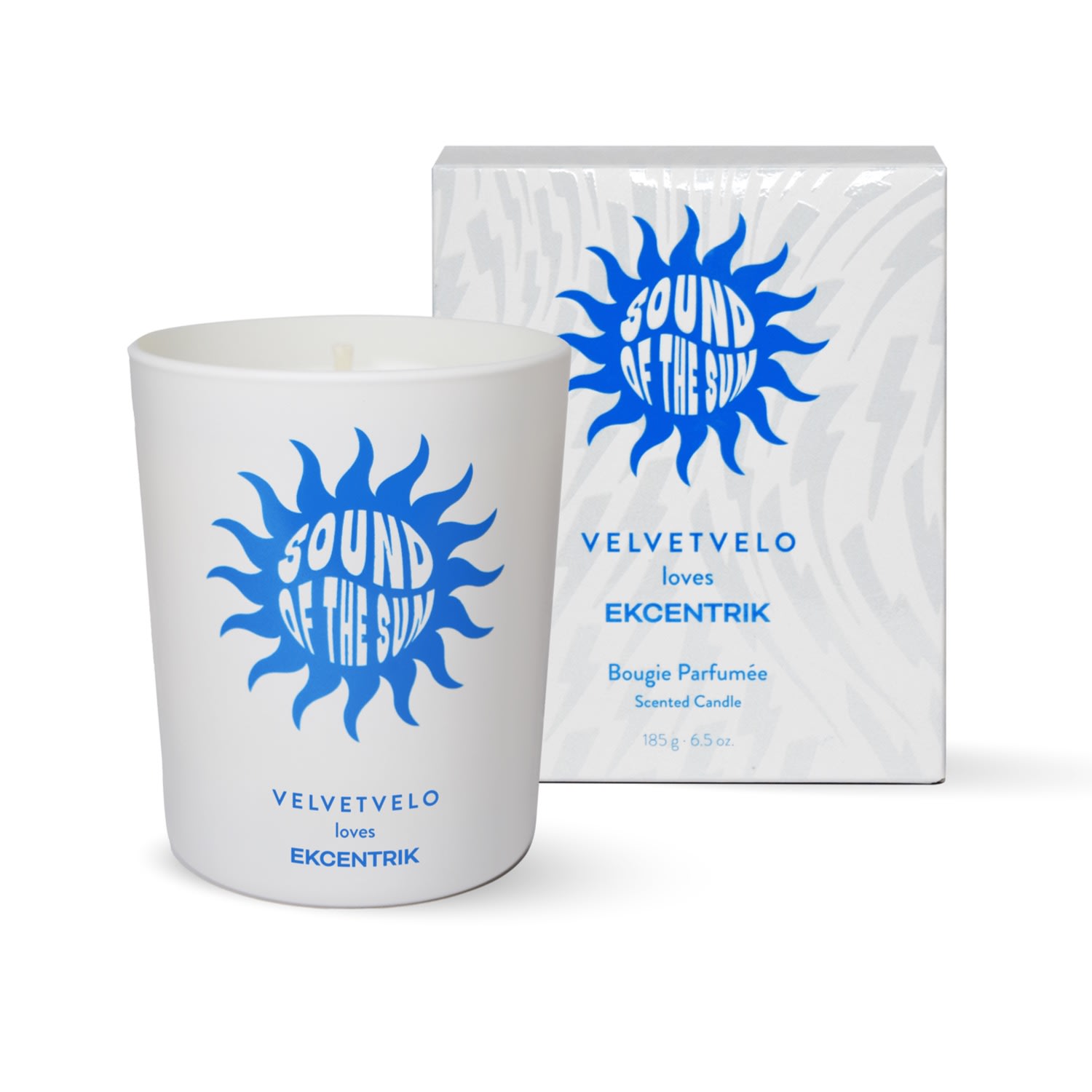Ekcentrik White / Blue Sound Of The Sun Scented Candle In Multi