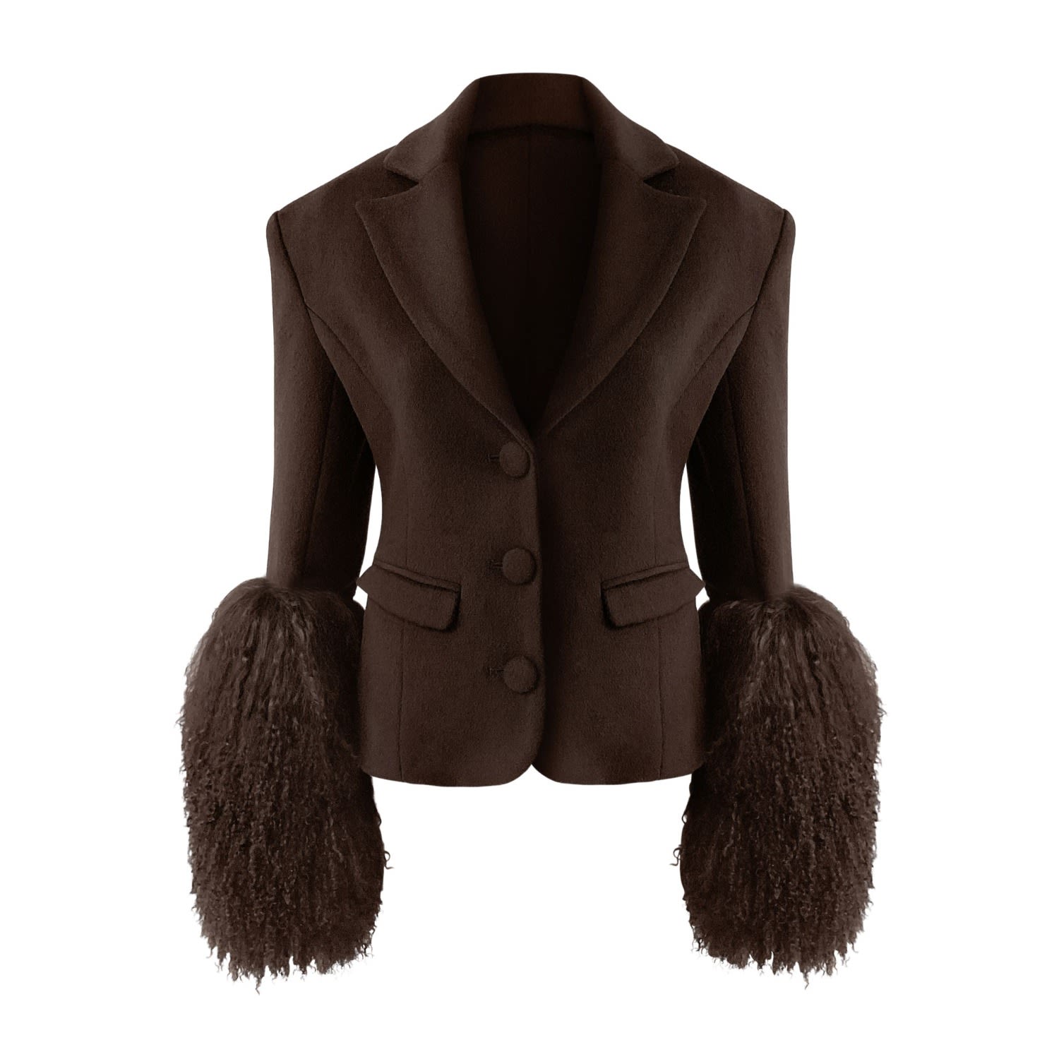 Ow Collection Women's Frances Wool Brown Blazer In Brown