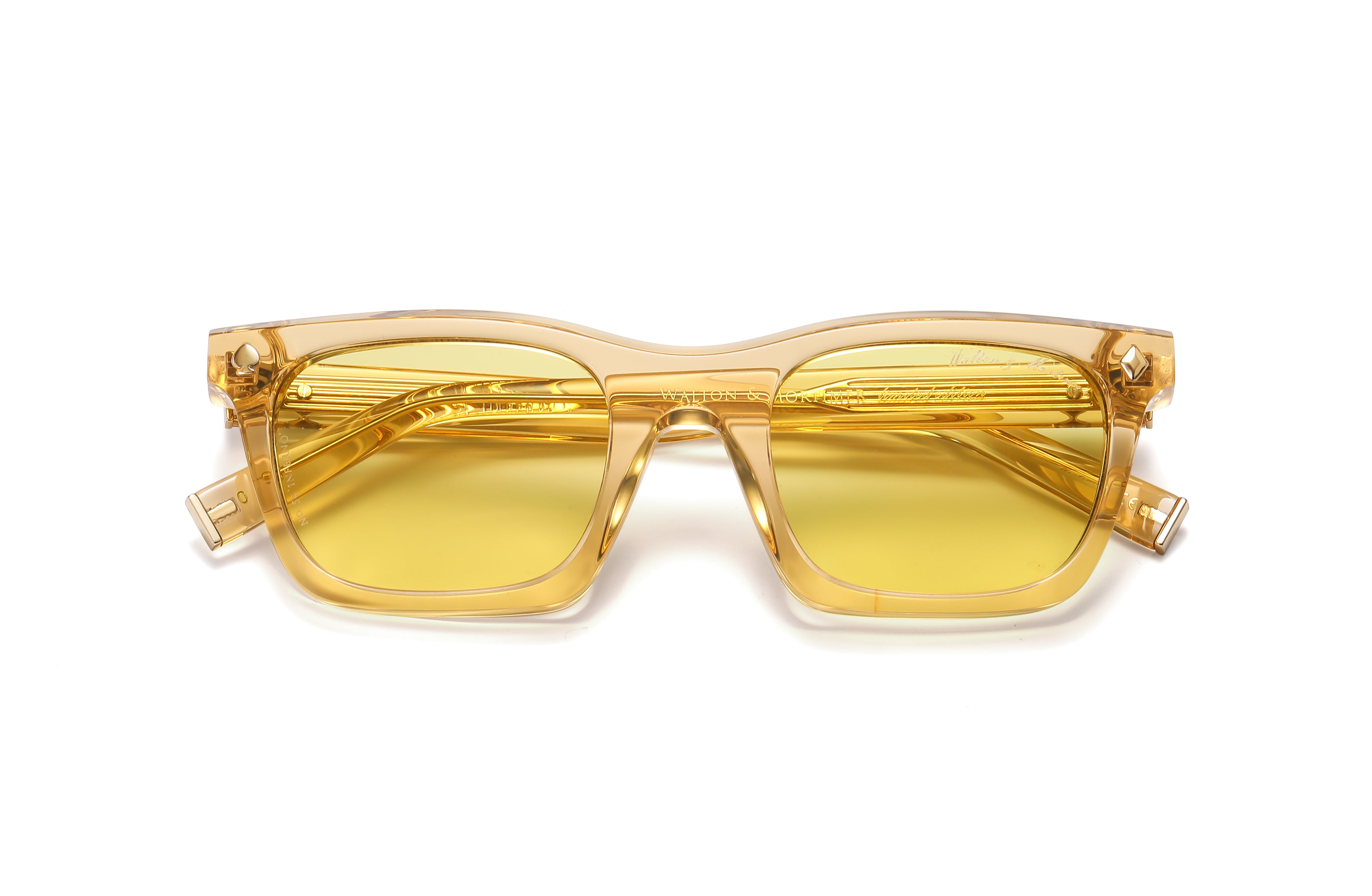 Walton & Mortimer Women's Yellow / Orange ® Inferno Champagne Shimmer Sunglasses