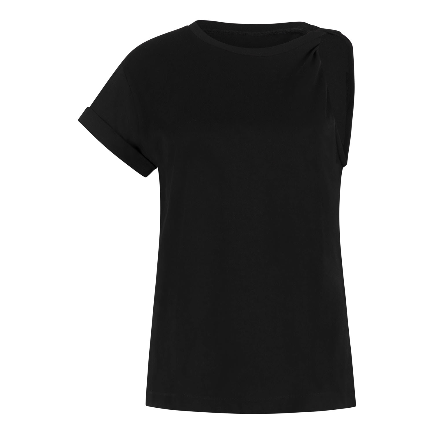 Clothes By Locker Room Women's Black Twist-shoulder Top In Black