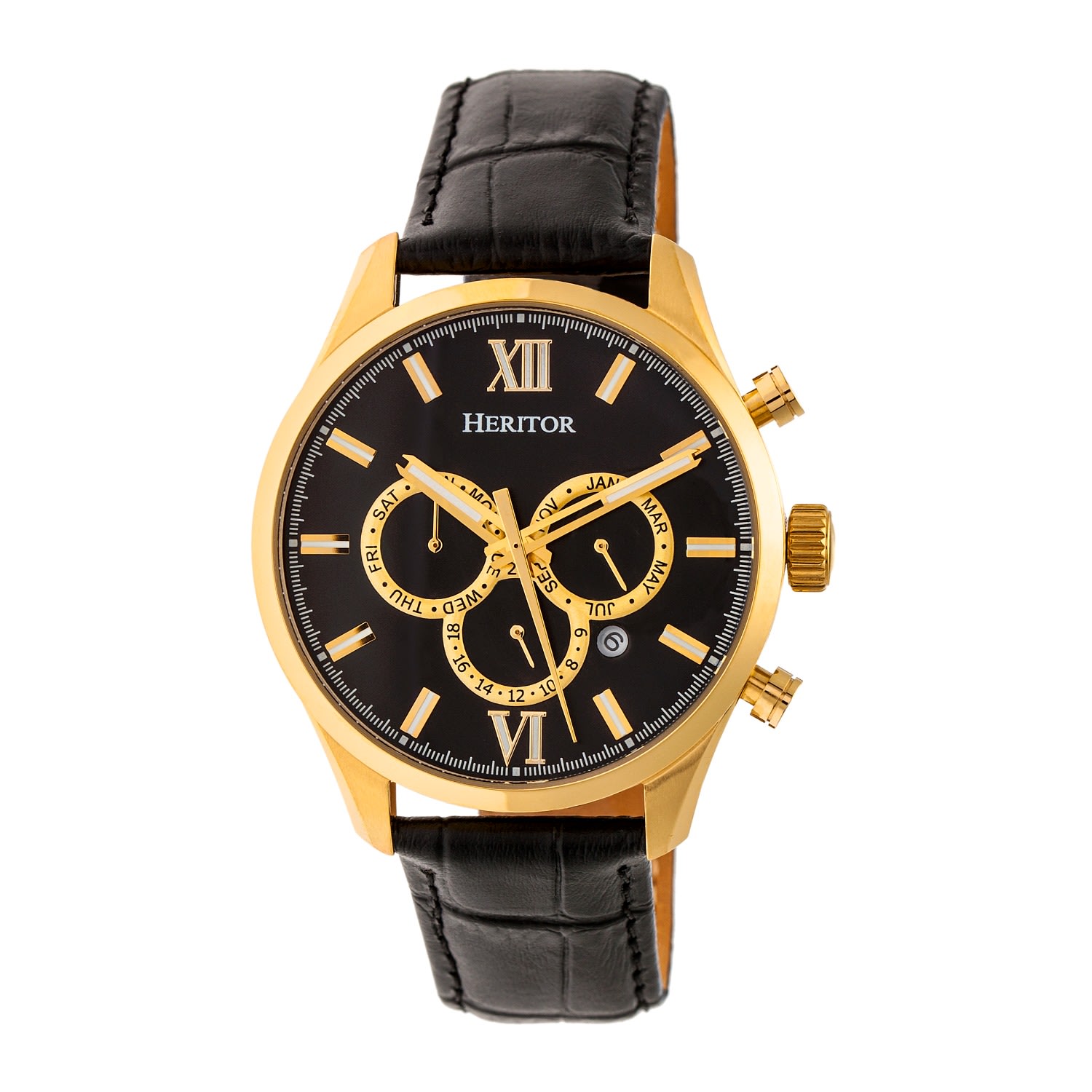 Heritor Automatic Men's Benedict Watch In Gold/black