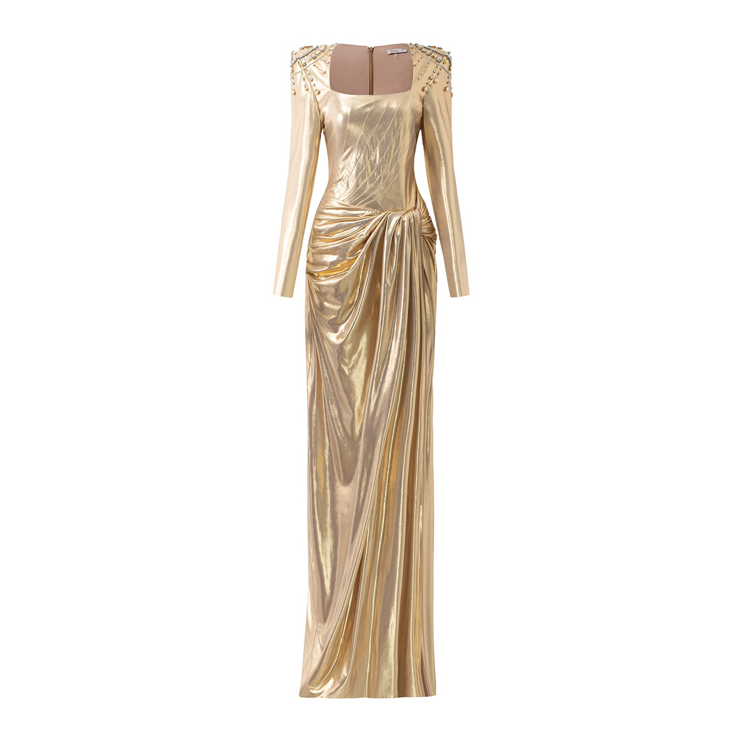 Women’s Samantha Twisted Evening Dress - Gold Extra Small 21Six