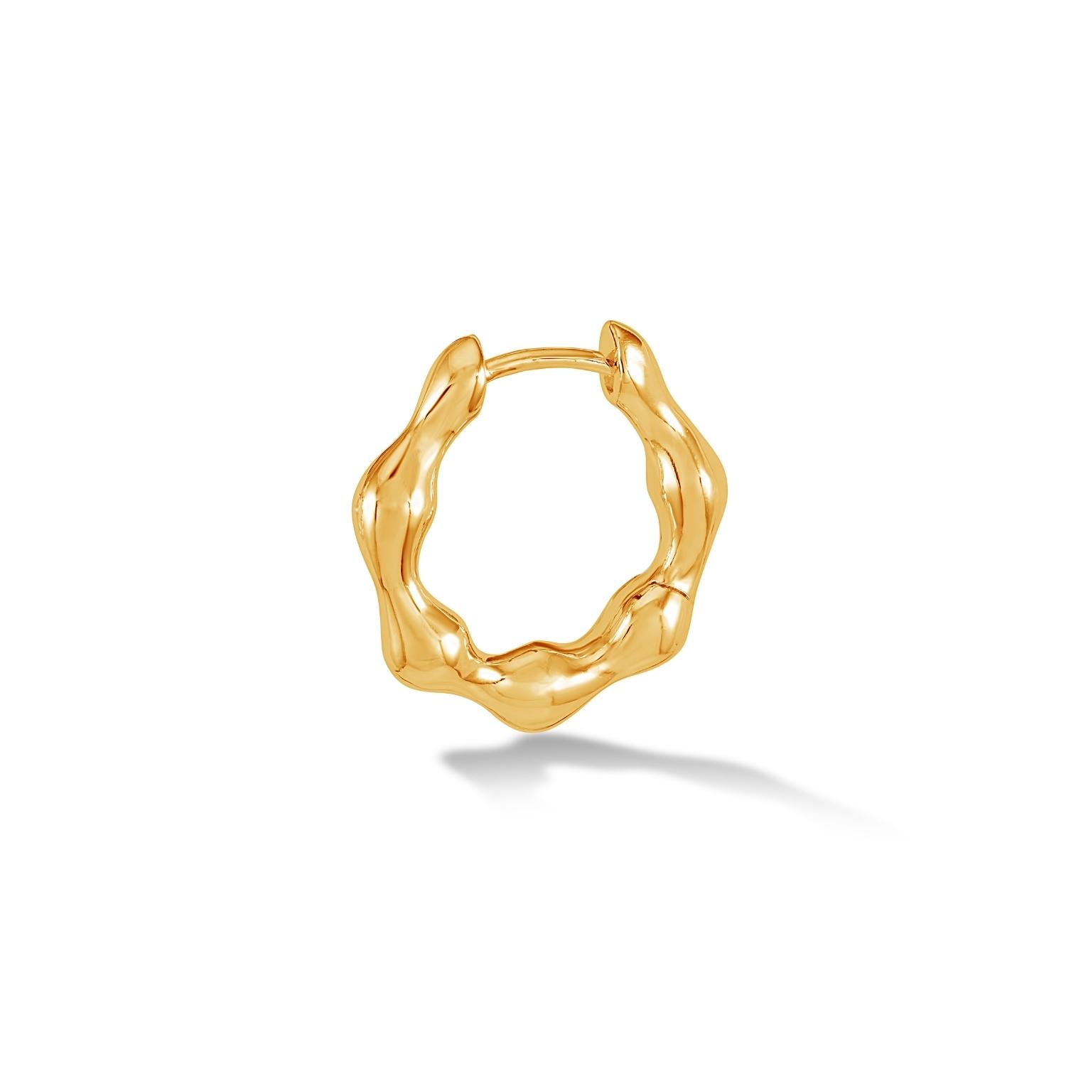 Gold Men’s Single Waterfall Hinged Hoop In Vermeil Dower & Hall