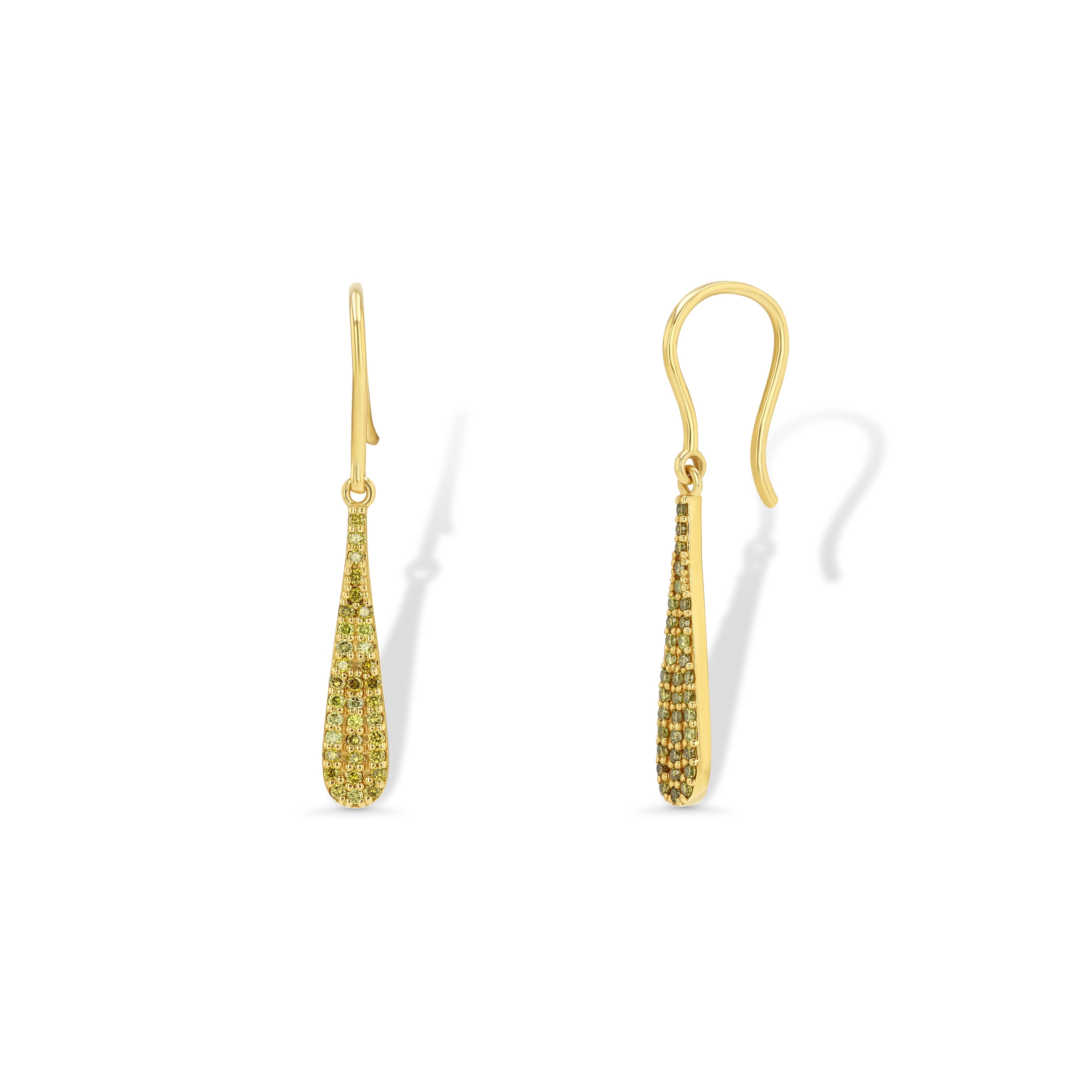 Jewelbird Women's Gold / Yellow / Orange Yellow Diamond Teardrop Earrings